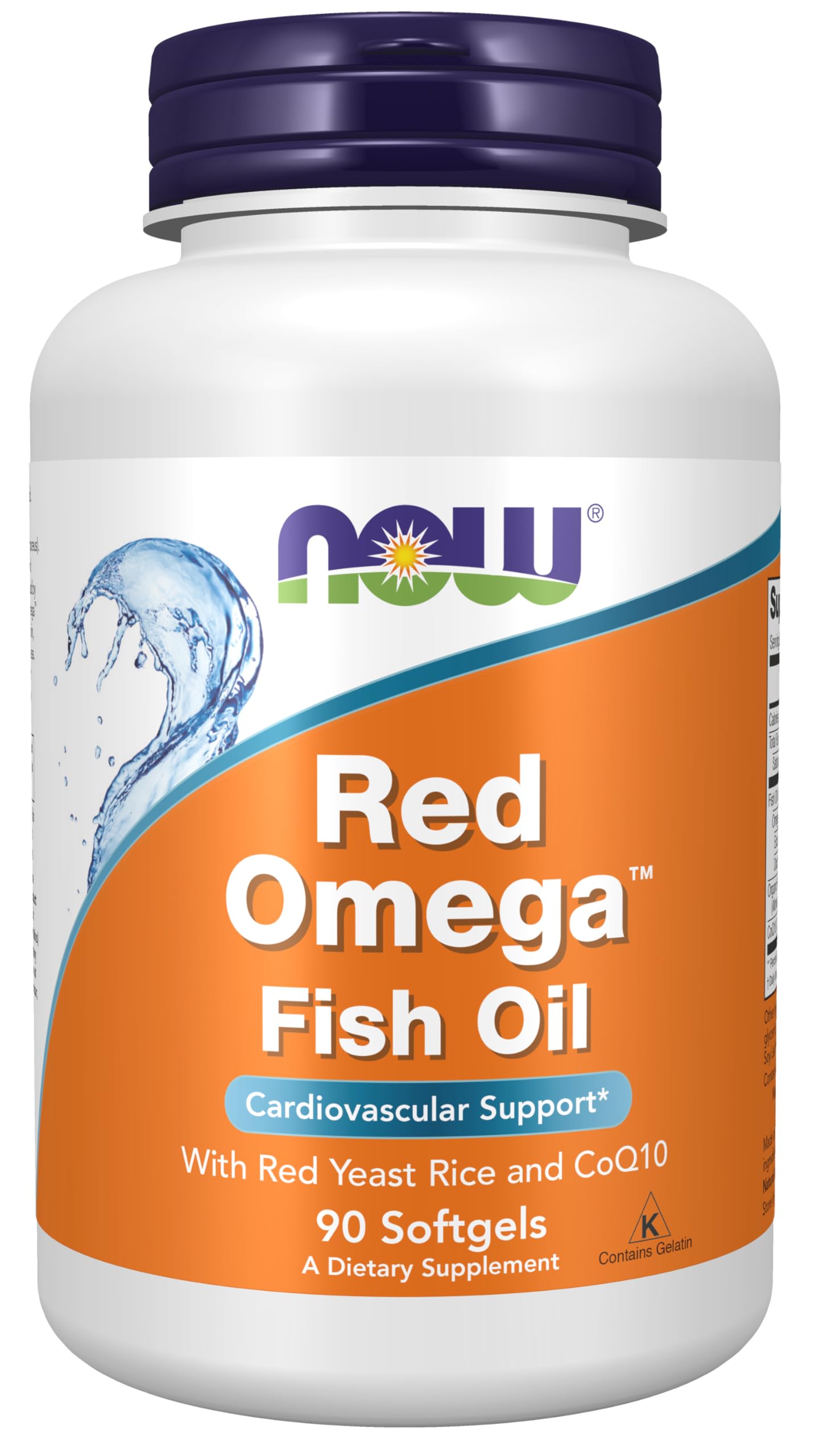 NOW Foods Red Omega with CoQ10 30 mg and Omega-3 Fish Oil Softgels, 90 Softgels