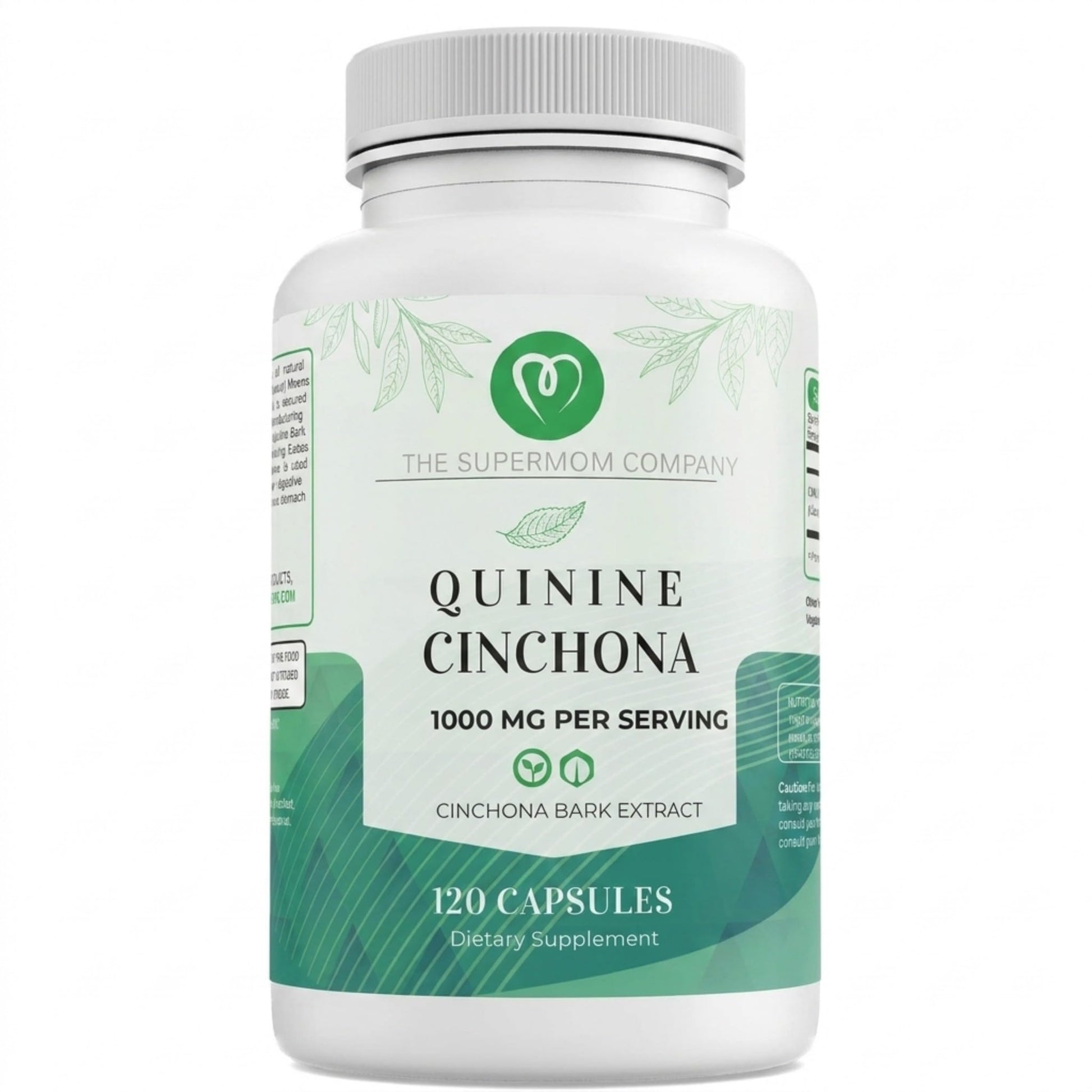 The Supermom Company Quinine Cinchona Bark Extract 1000 mg Capsules, 120 Count