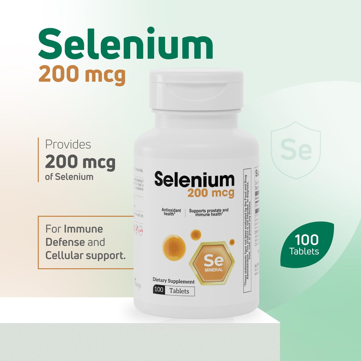 Nutra Nutrition Selenium 200 mcg Tablets, 100 Count