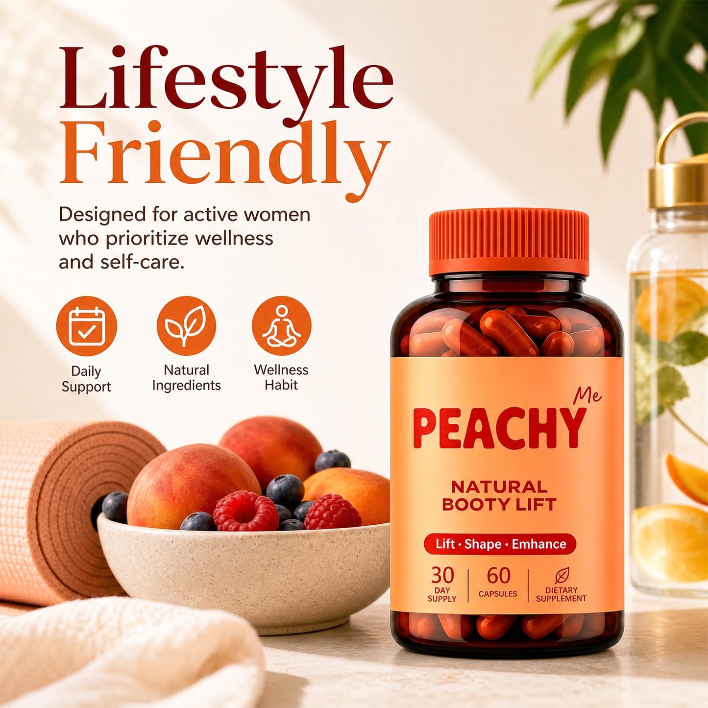 A Better You Peachy Me Curvy Support Capsules 60 Count