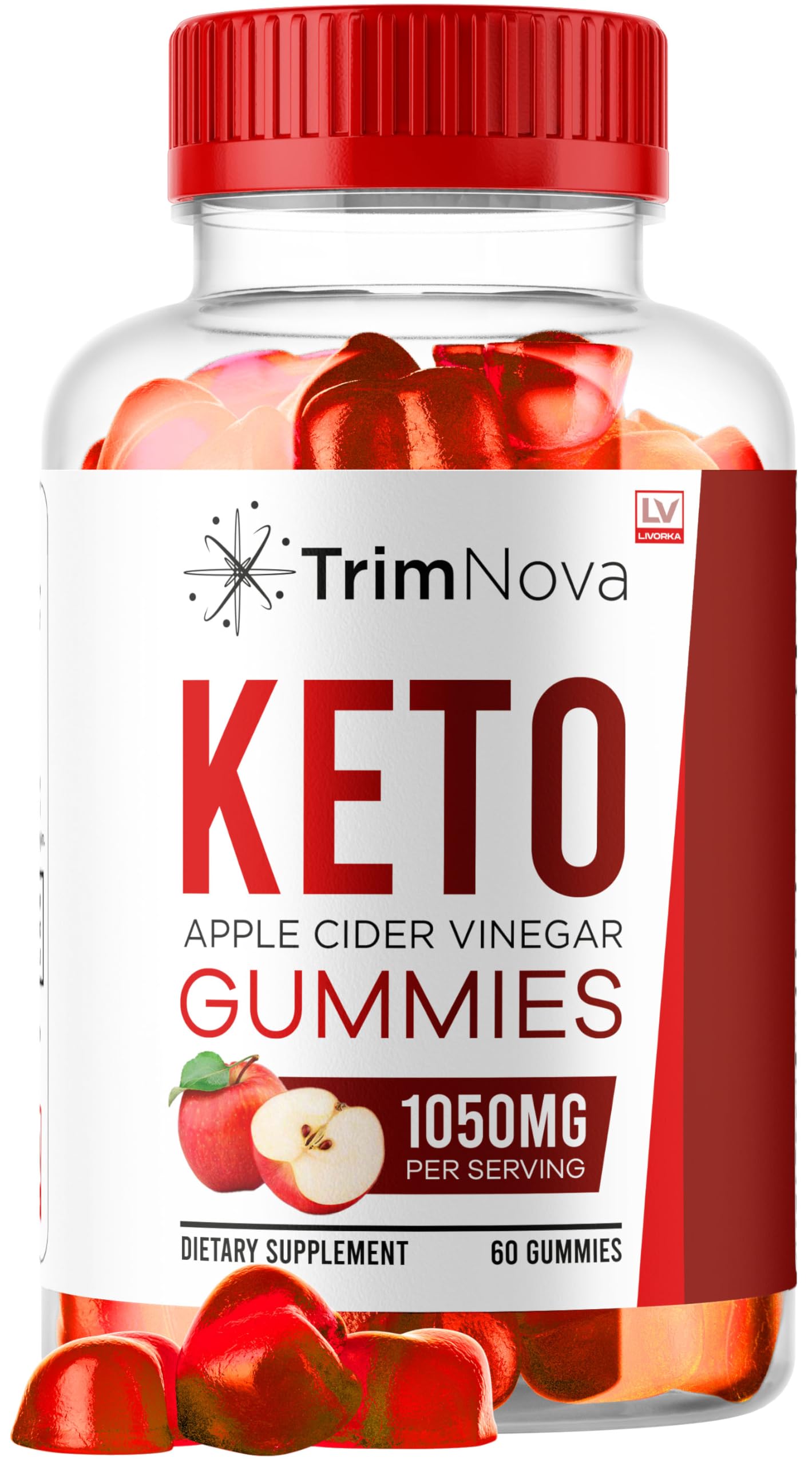 LIVORKA TrimNova Keto ACV Gummies, 60 Gummies
