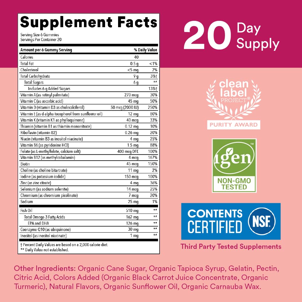 SmartyPants Women's Multivitamin Gummies 120 Count