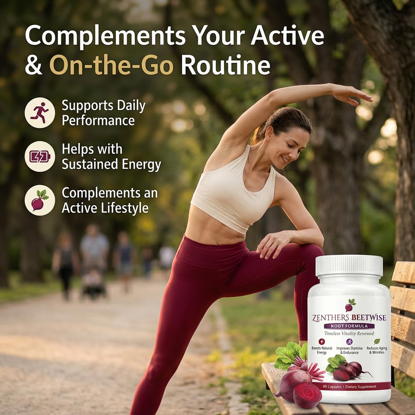 Zenthers Beetwise Cold Pressed 400Mg Natural Energy Support, Vegan-Friendly, Non-GMO, 60 Capsules