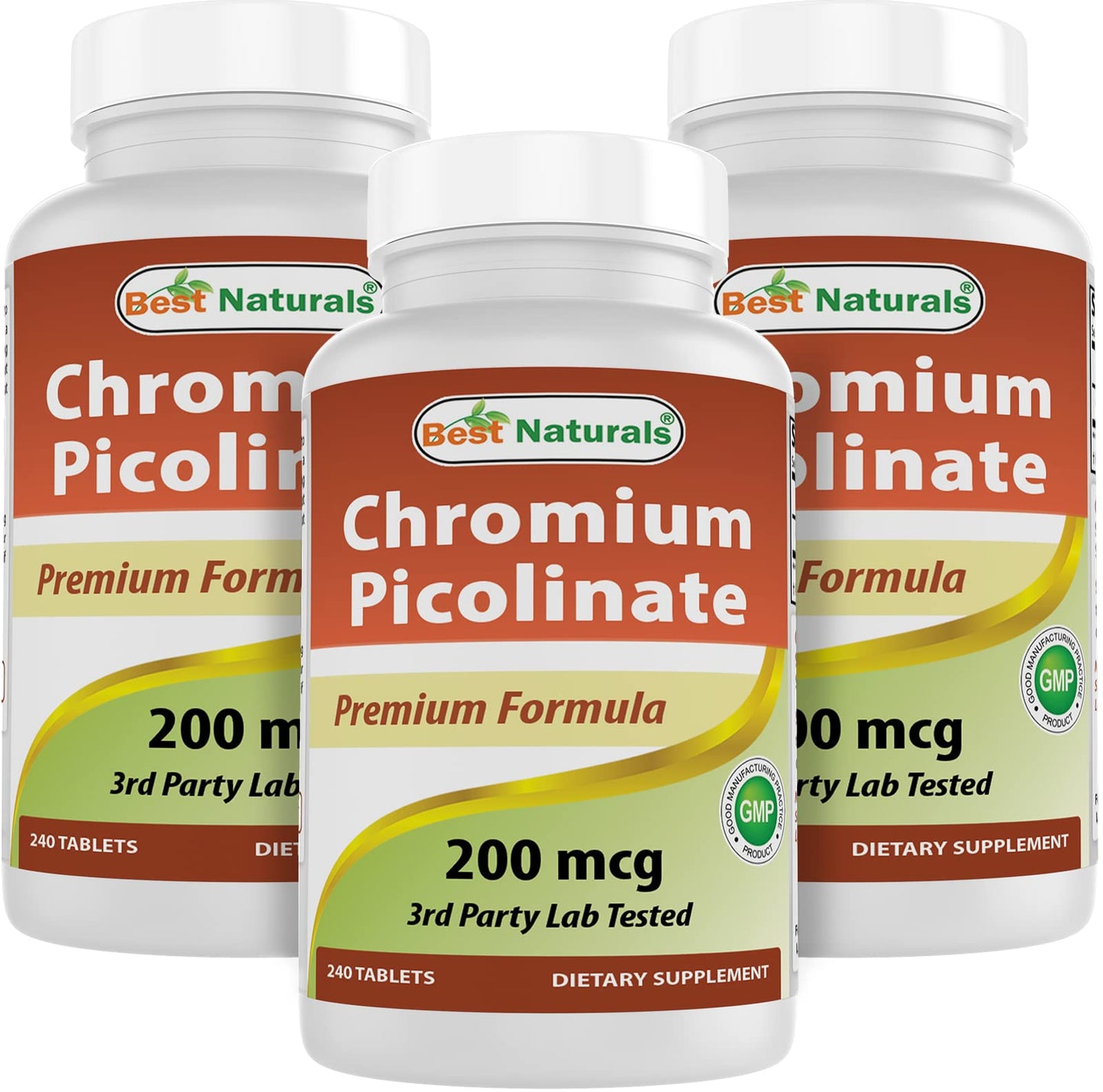 Best Naturals Chromium Picolinate 200 mcg 720 Tablets