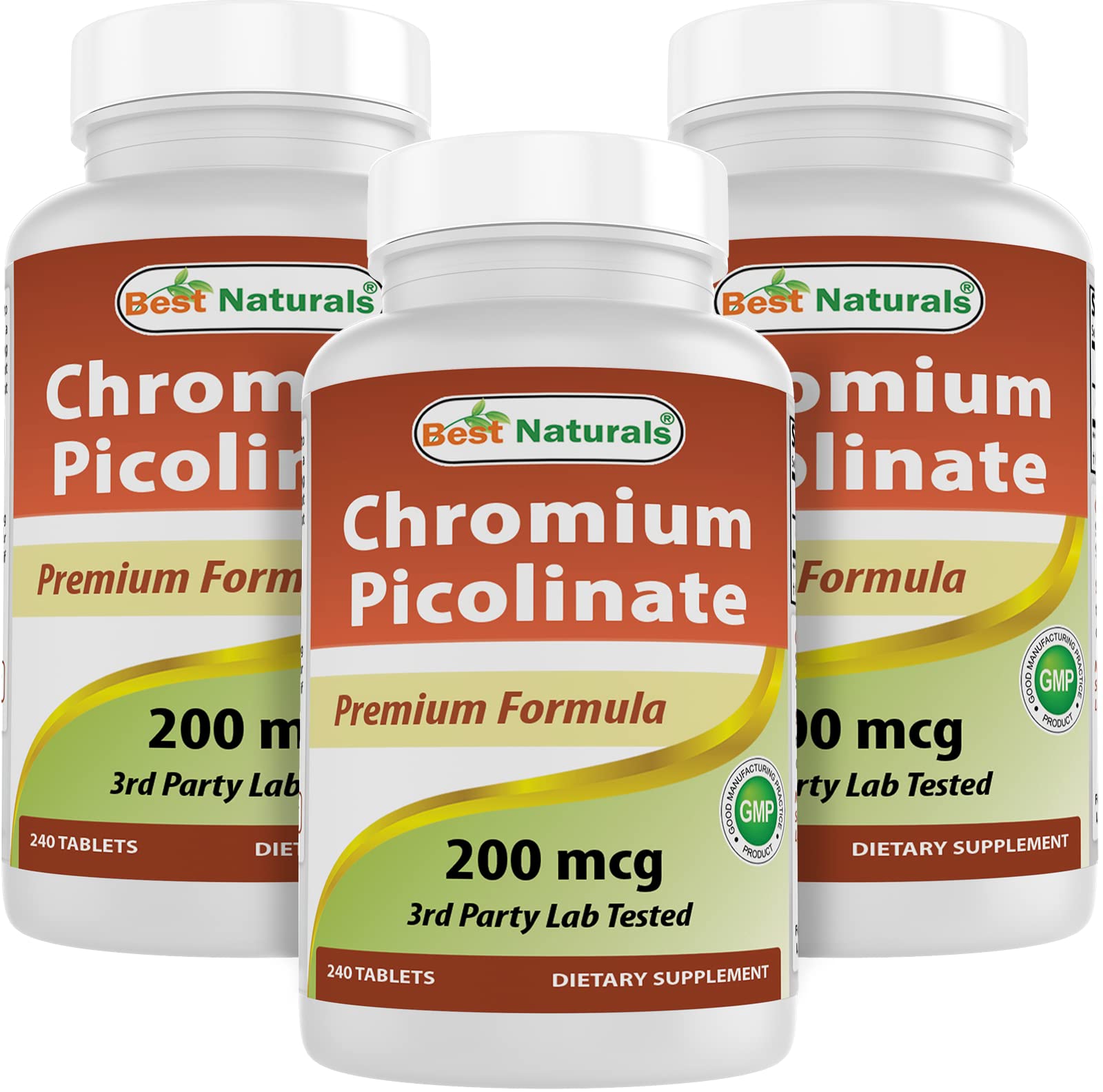 Best Naturals Chromium Picolinate 200 mcg 720 Tablets