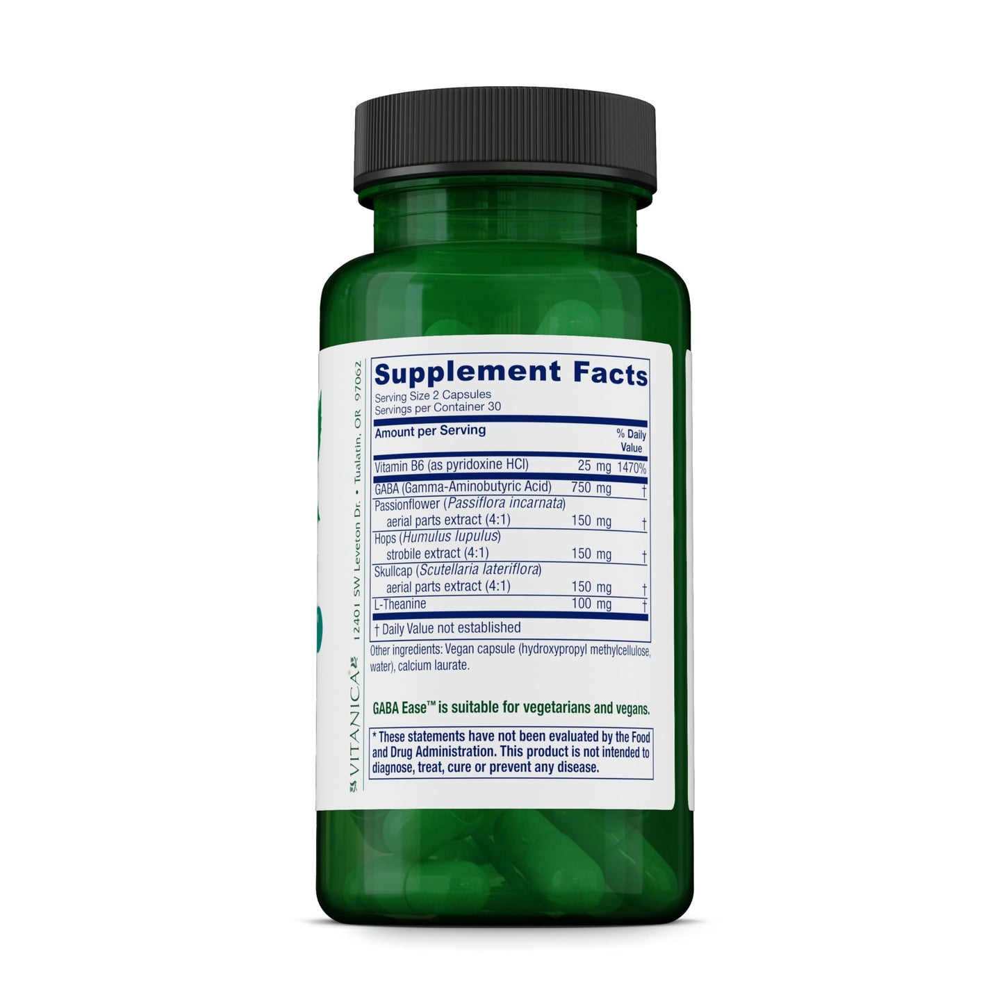 Vitanica GABA Ease Calming Support Capsule, 60 Capsules