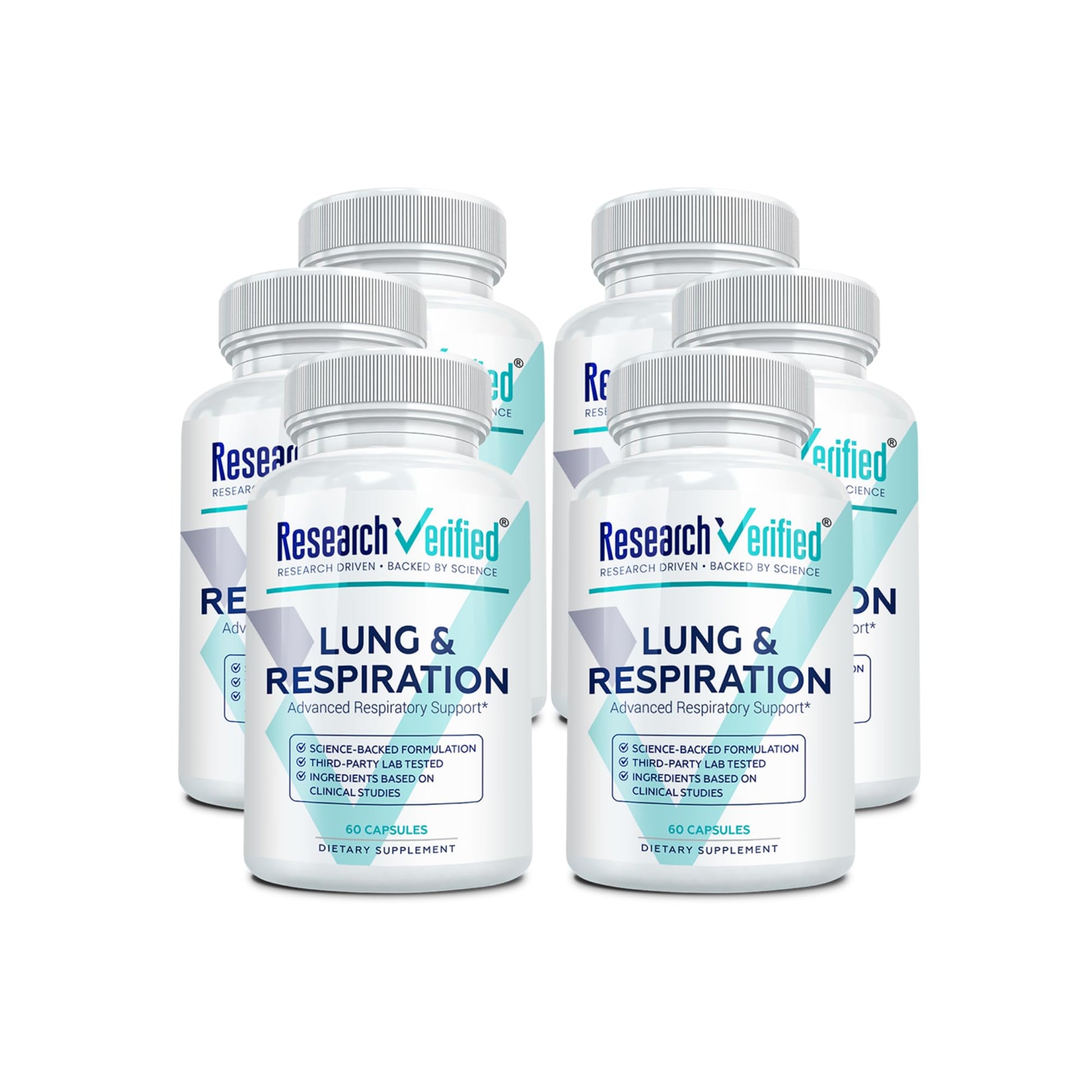 Research Verified Lung and Respiration - Seasonal Allergy and Sinus Support - Vitamin A, C & D, Quercetin, Nettle Leaf Extract, 360 Capsules