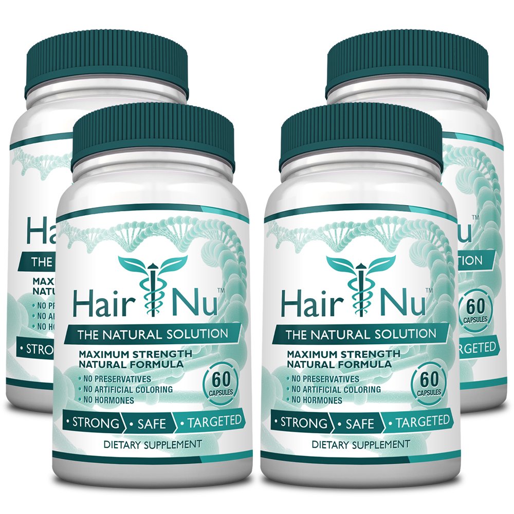 HairNu Biotin 500mcg and 20 Vitamins and Nutrients for Hair Growth, 120 Capsules