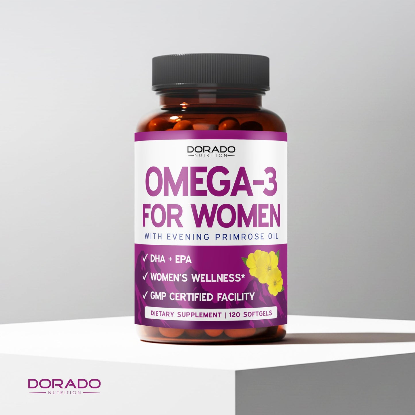 Dorado Nutrition Fish Oil Omega-3 Supplements for Women Softgels 120 Count