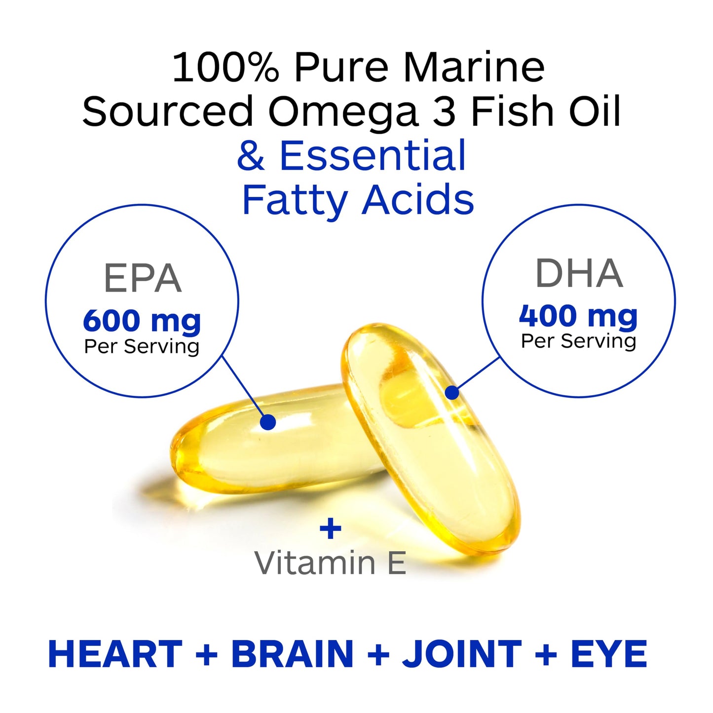 Professional Botanicals Omega 3 Marine Lipid EPA (900 mg), DHA (600 mg), Vitamin E (D-Alpha Tocopherol) (3 mg) Soft Gels, 60 Soft Gels
