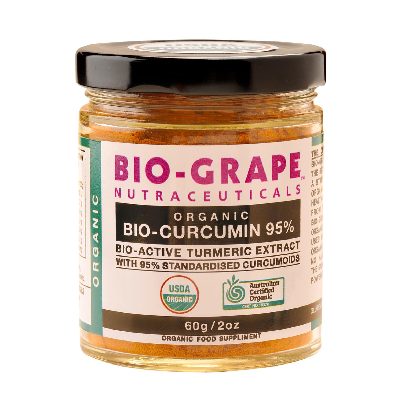 BIO-GRAPE Turmeric Curcumin Extract Powder 2.12 oz