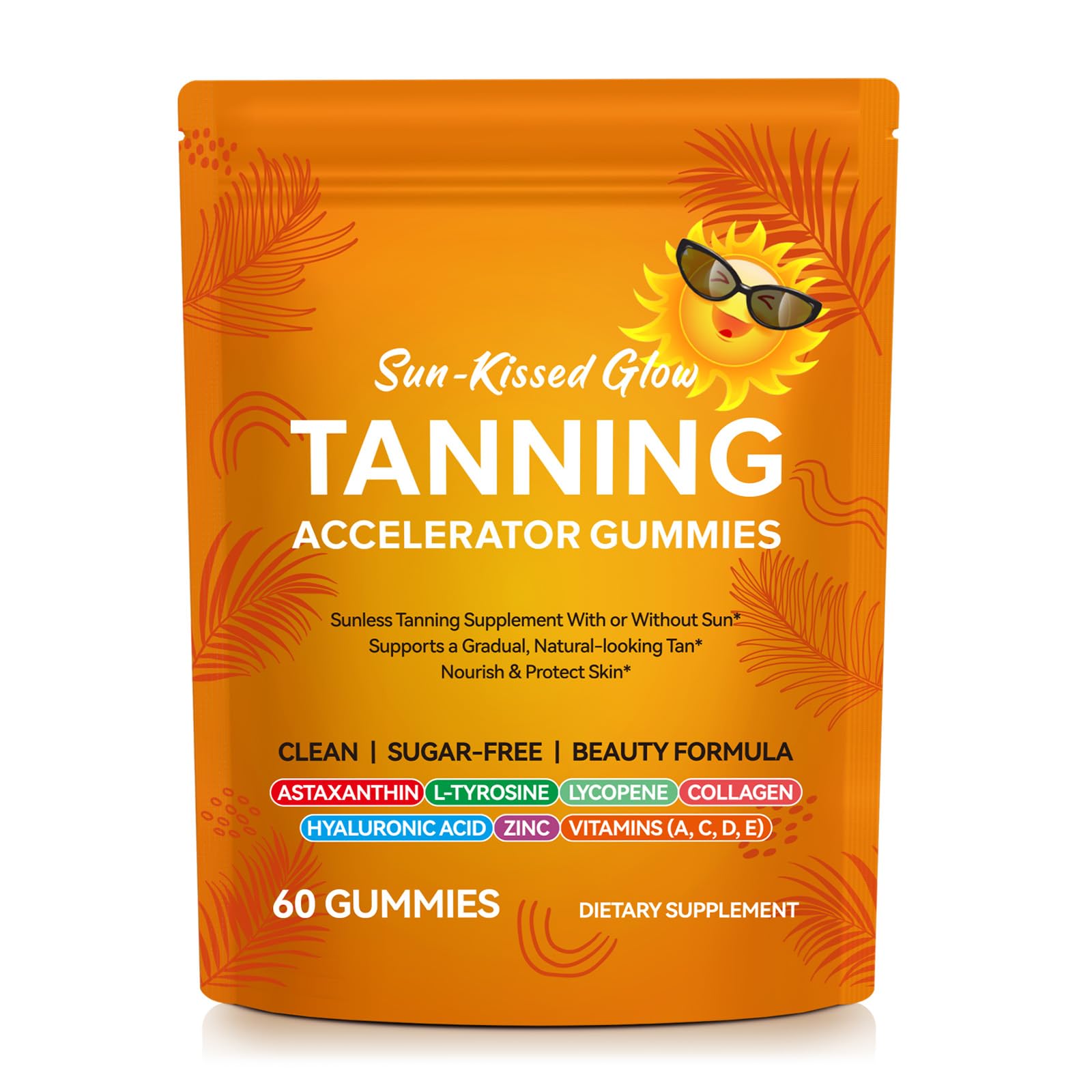 ZUZOKKAHA Tanning Gummies Accelerator 60 Capsules
