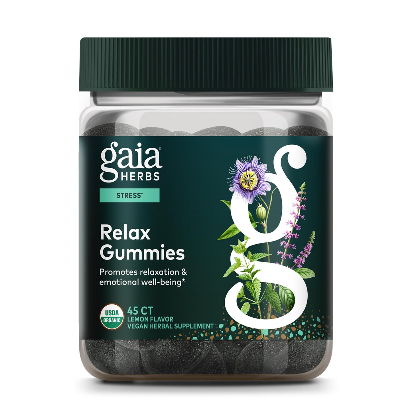 Gaia Herbs Relax Gummies Chewables 45 Count