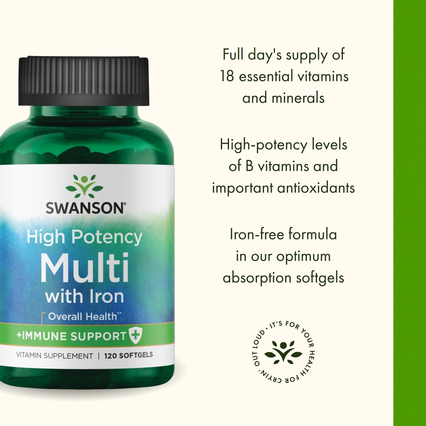 Swanson Multi High Potency Softgels 120 Count