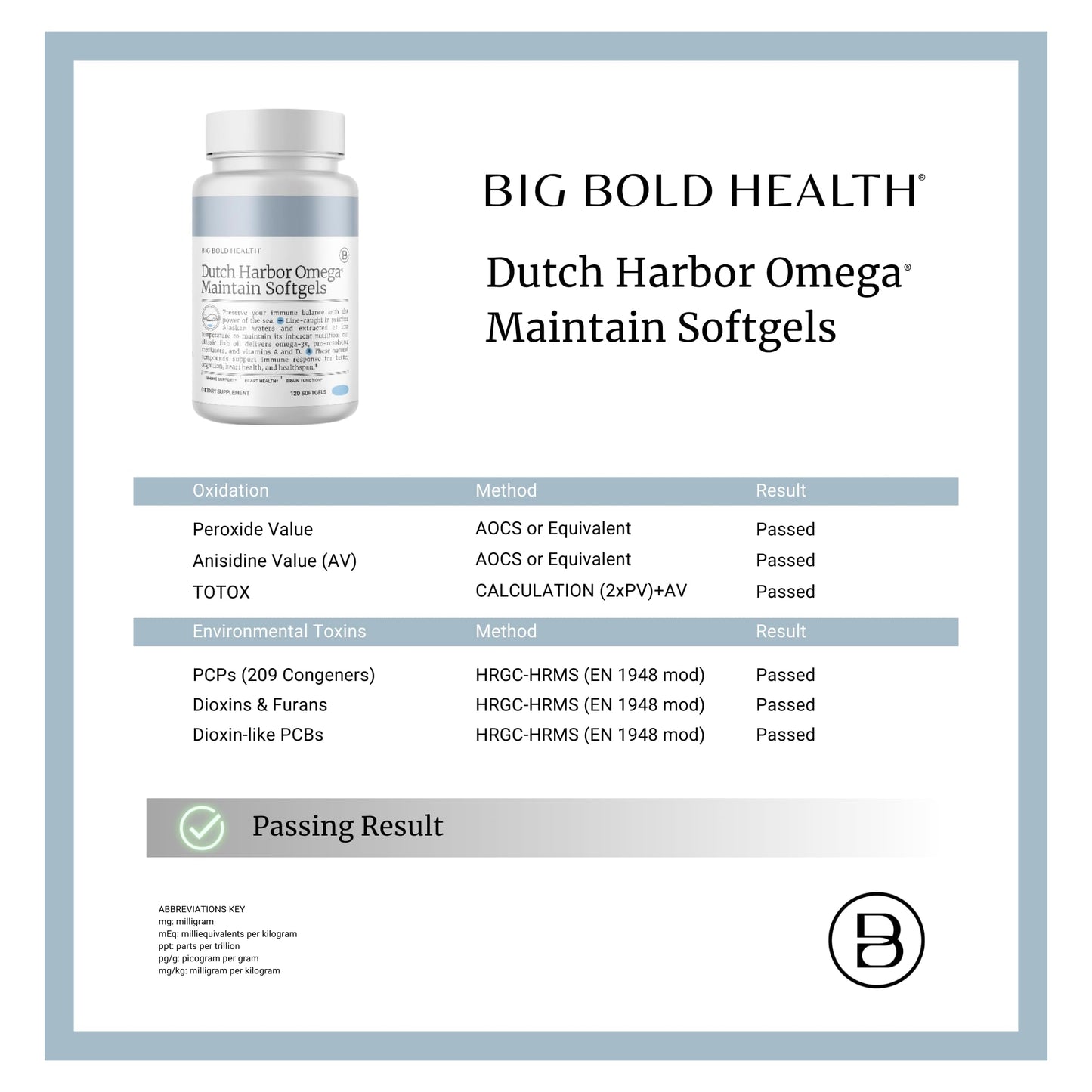 BIG BOLD HEALTH Dutch Harbor Omega Maintain Softgels, Premium Alaskan Cod Liver Oil, 120 Softgels