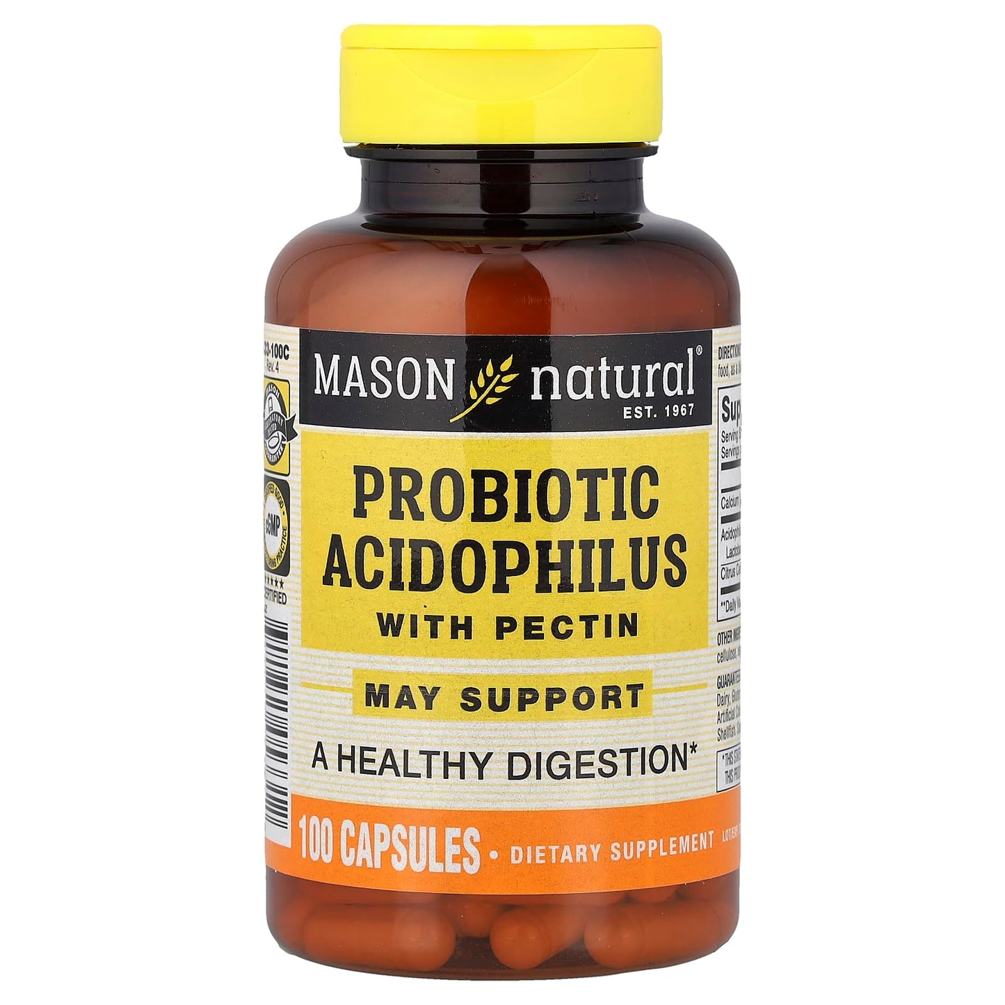 Mason Natural Probiotic Acidophilus with Pectin Capsules 100