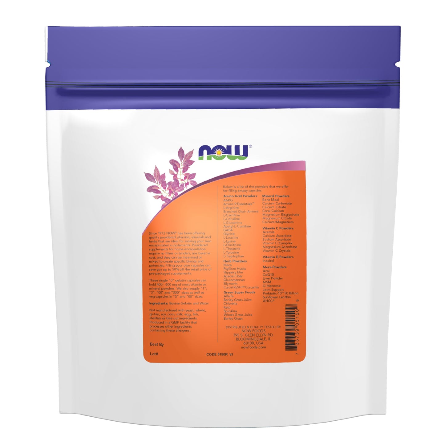 NOW Foods Empty Gelatin Capsules, 1000 Count