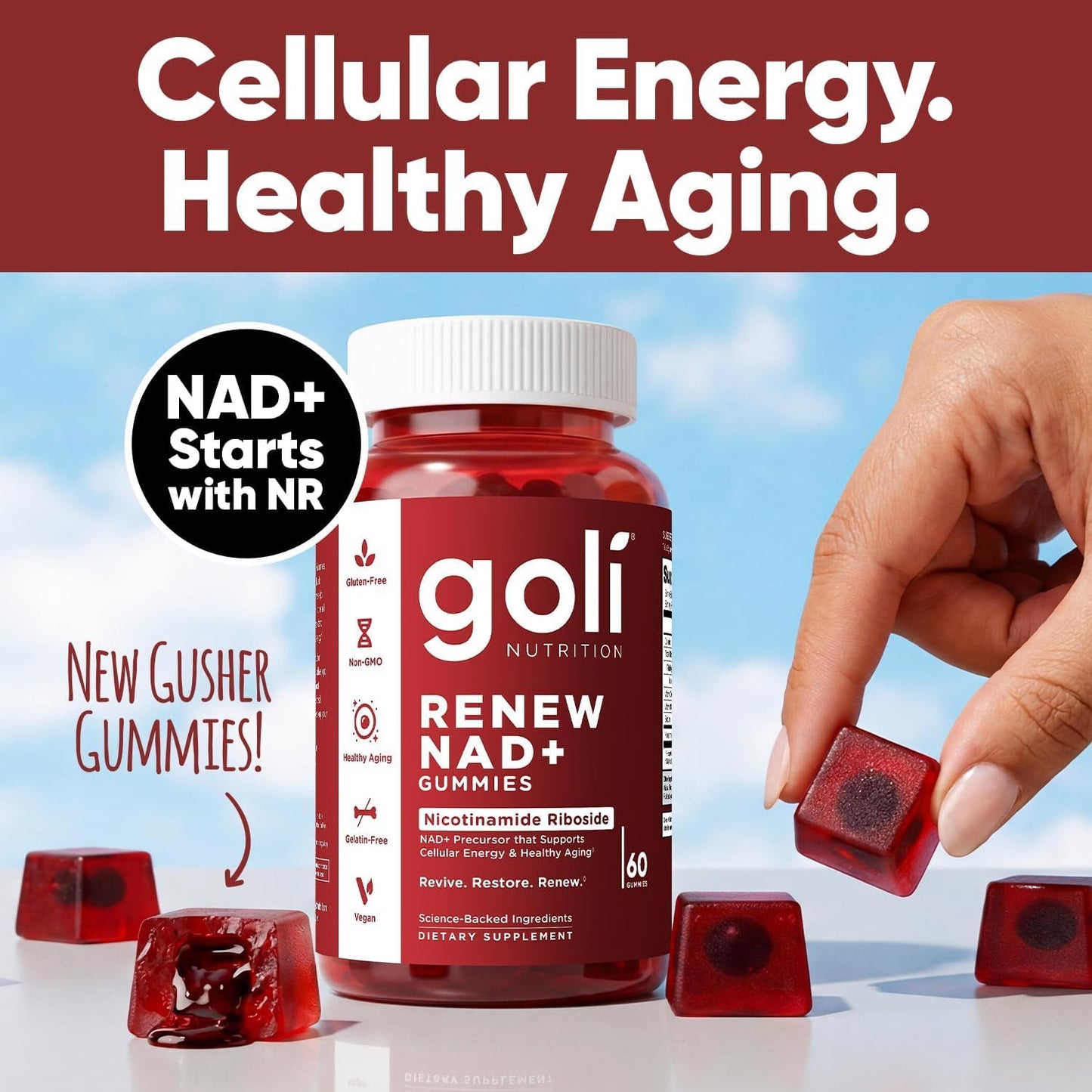 Goli Renew NAD+ Gummies, 300 Count