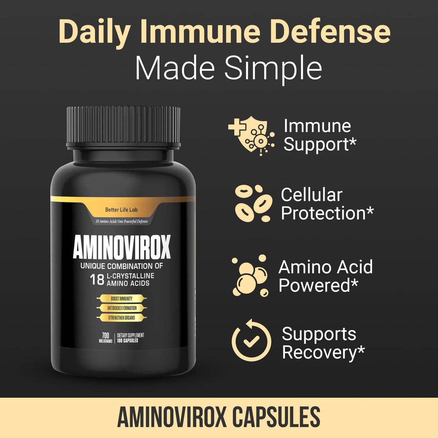 BETTER LIFE LAB Aminovirox Capsule, 100 Capsules