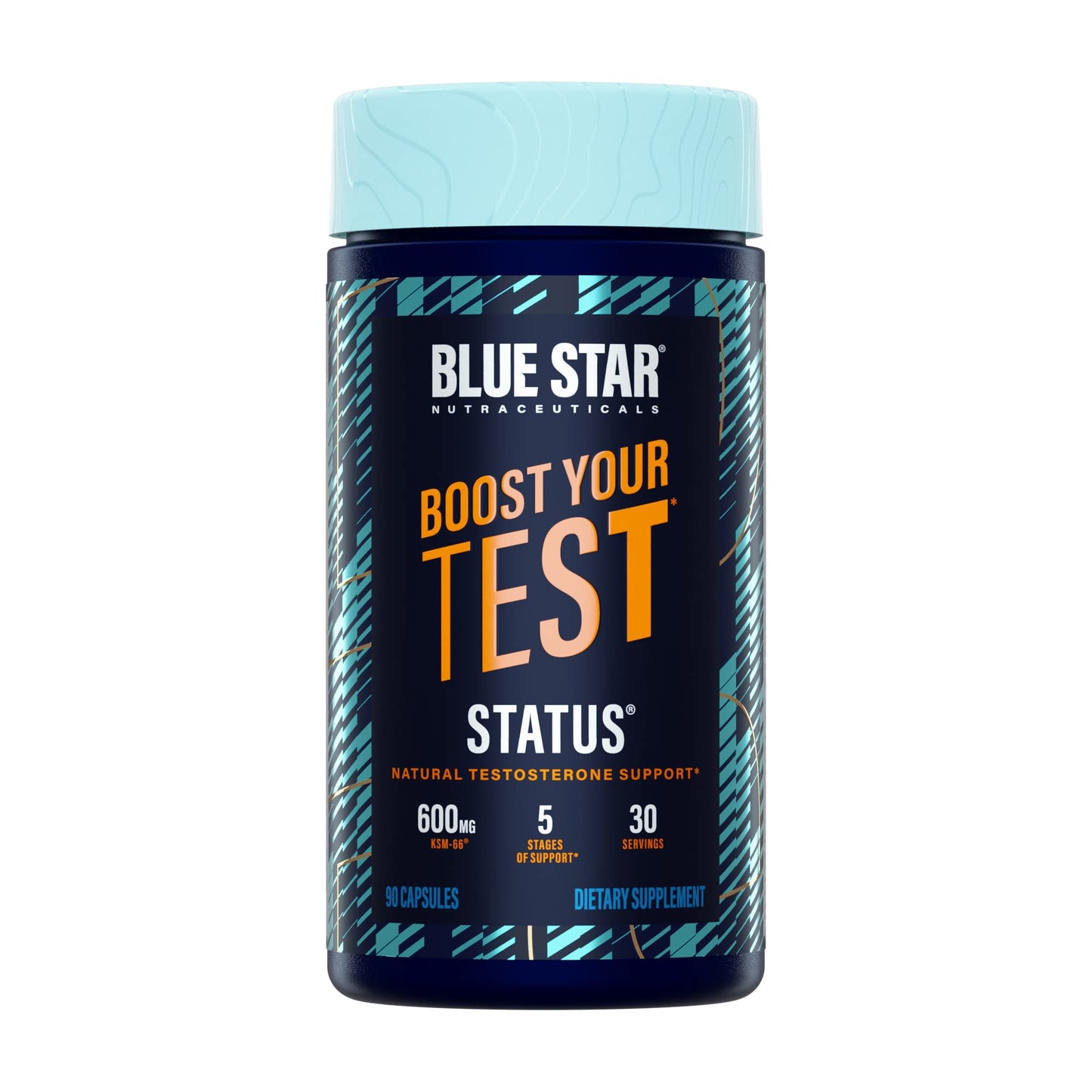 Blue Star Nutraceuticals Status Testosterone Support for Men, 90 Capsules