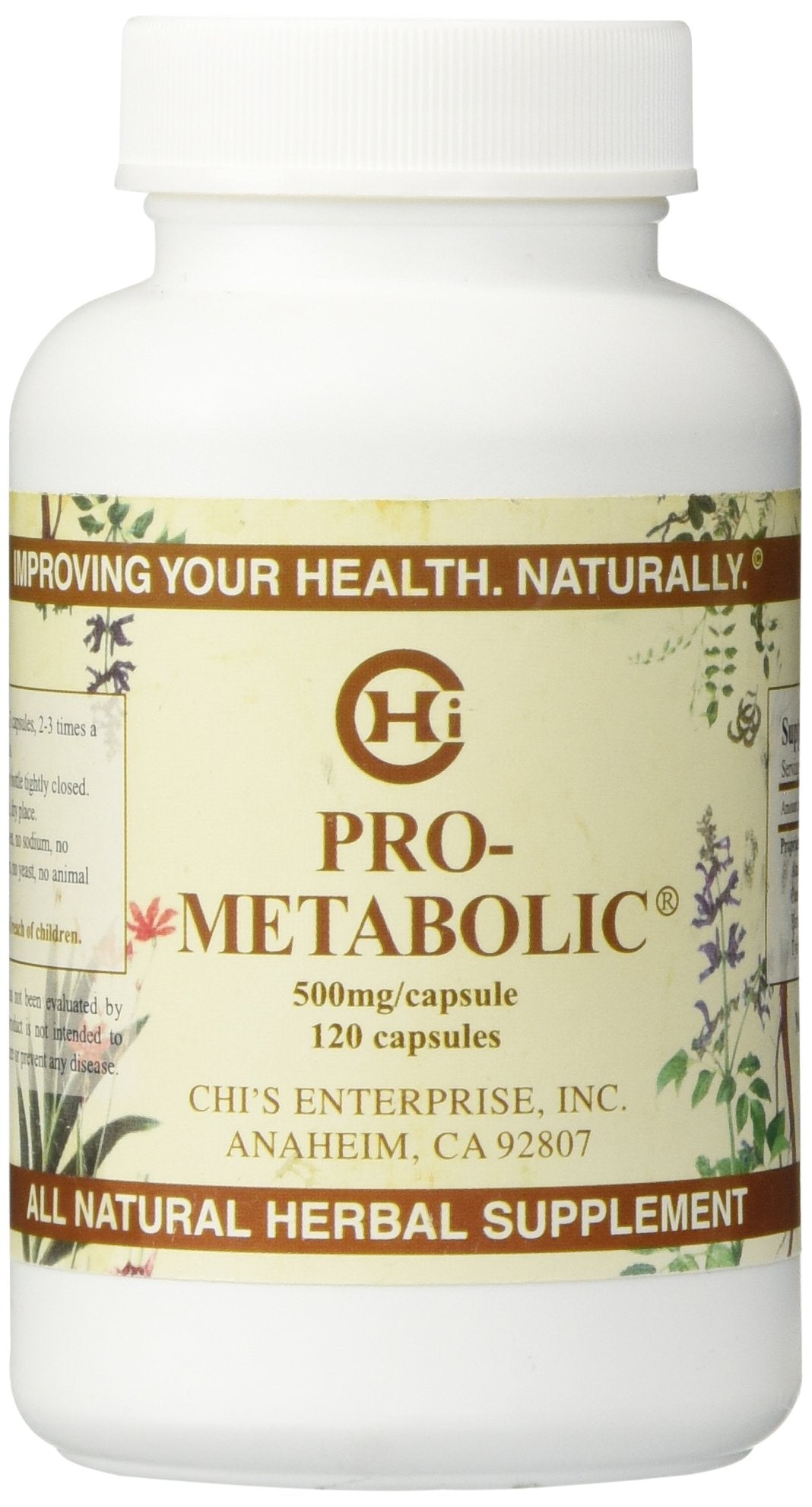 Chi's Enterprise Pro-Metabolic 500mg Capsules, 120 Count