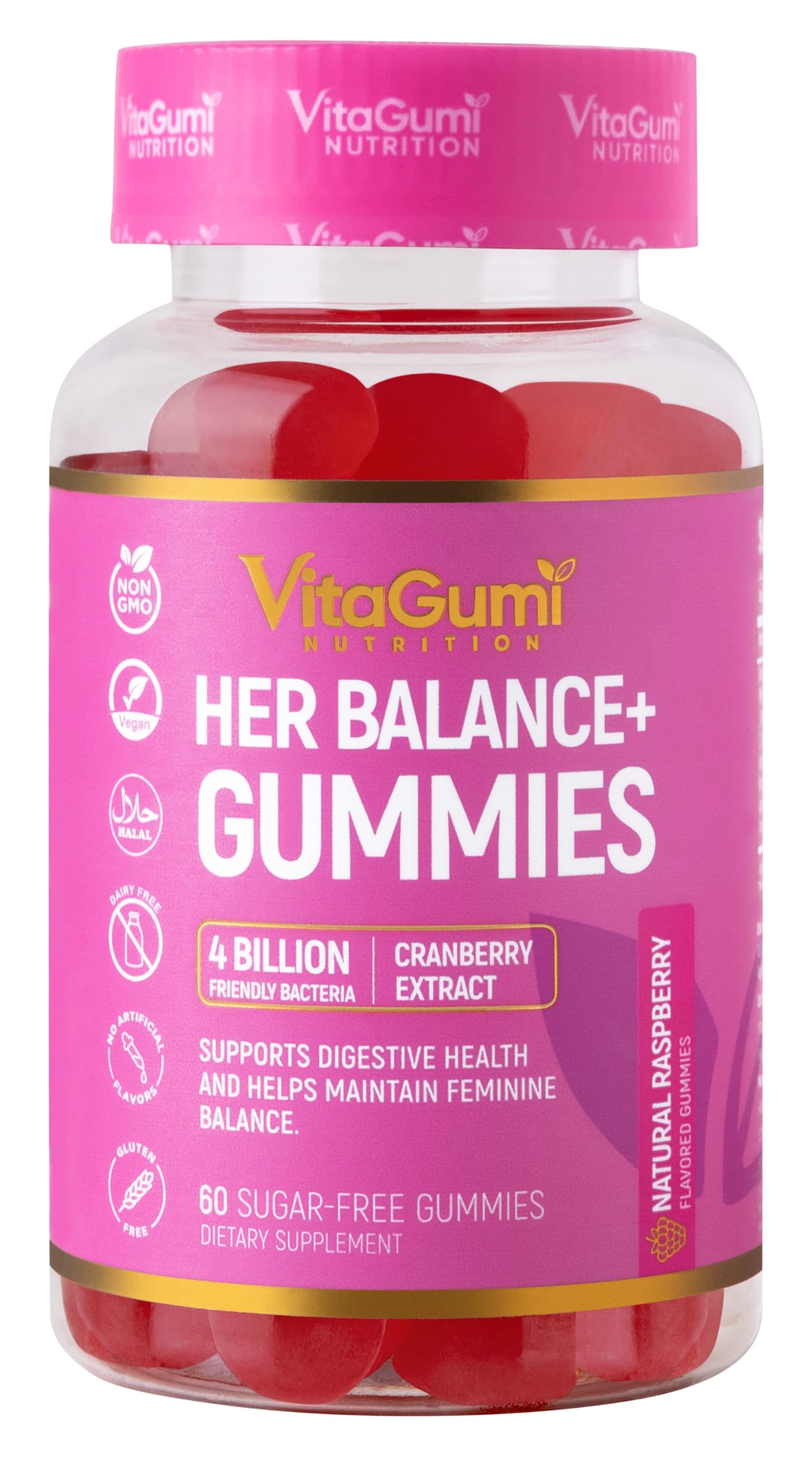 VitaGumi Nutrition HerBalance+ Gummies, 60 Count