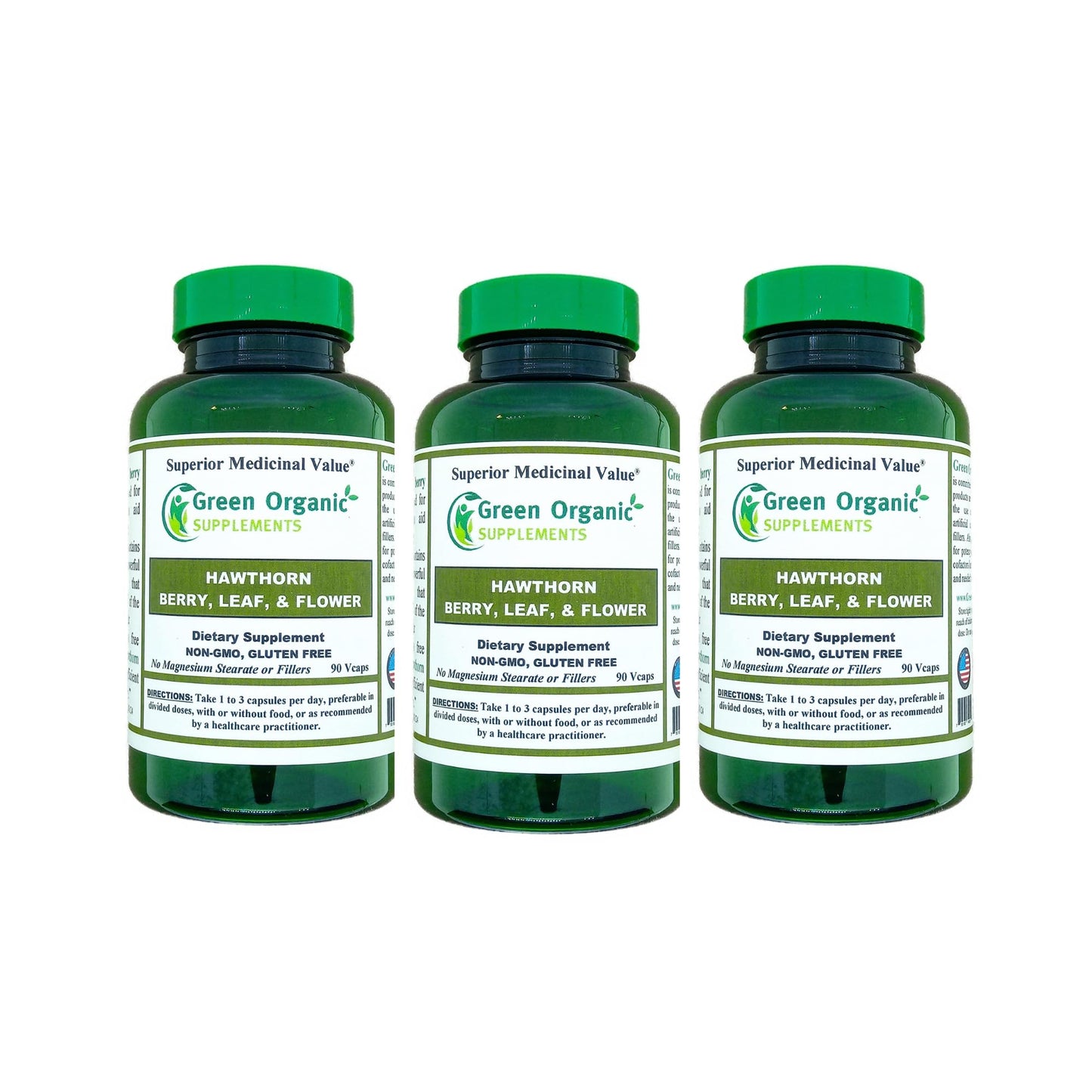 Green Organic Supplements Hawthorn Berry Tablets, 90 Tablets