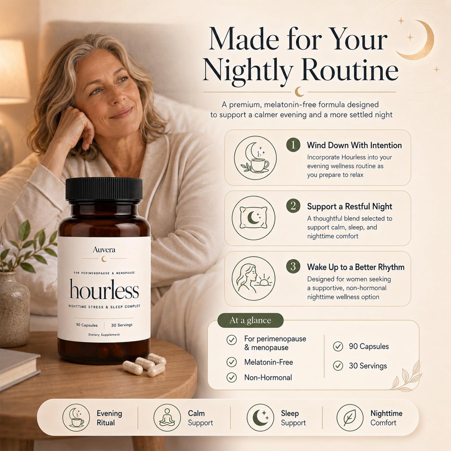 Ovouria Auvera Hourless Sleep Complex Capsule, 90 Count
