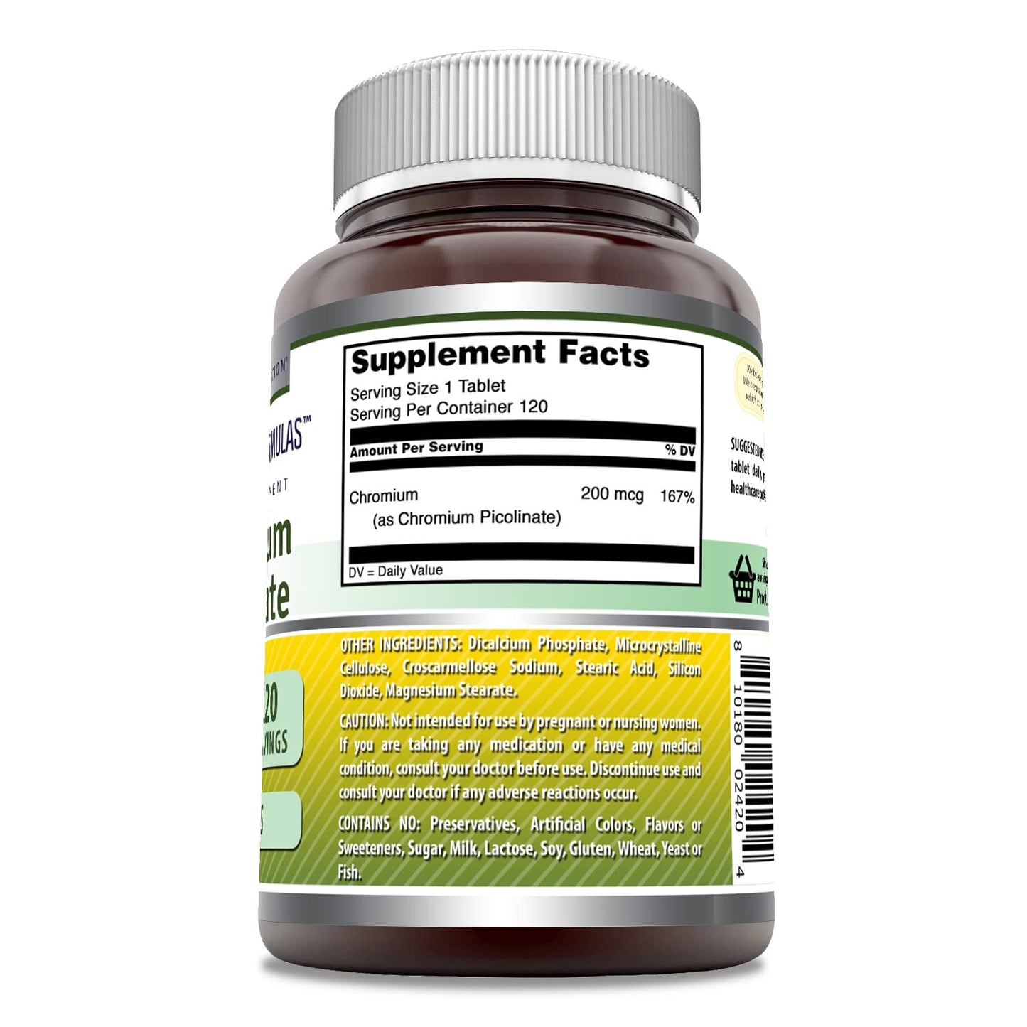 Amazing Nutrition Chromium Picolinate Tablets 120 Count