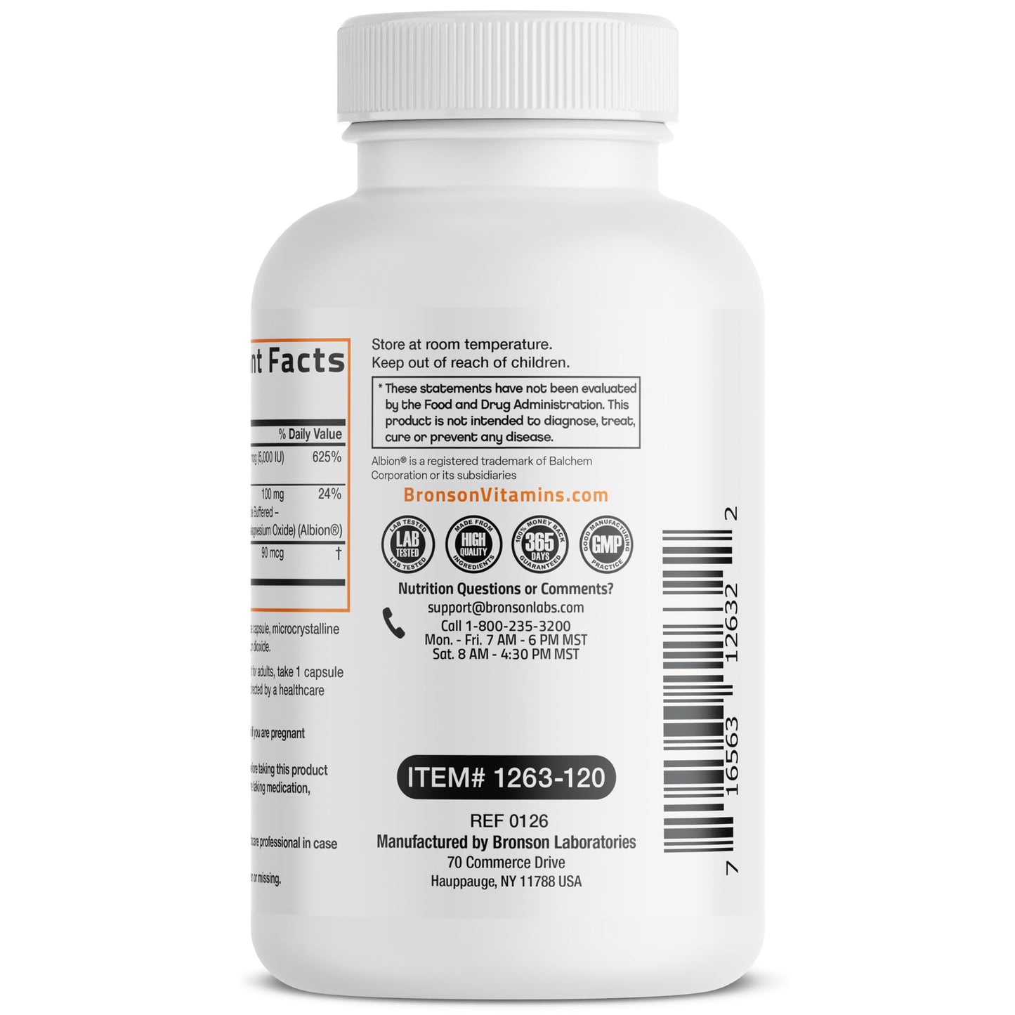 Bronson Vitamin K2+D3 Magnesium Glycinate Supplement Capsule, 120 Capsules