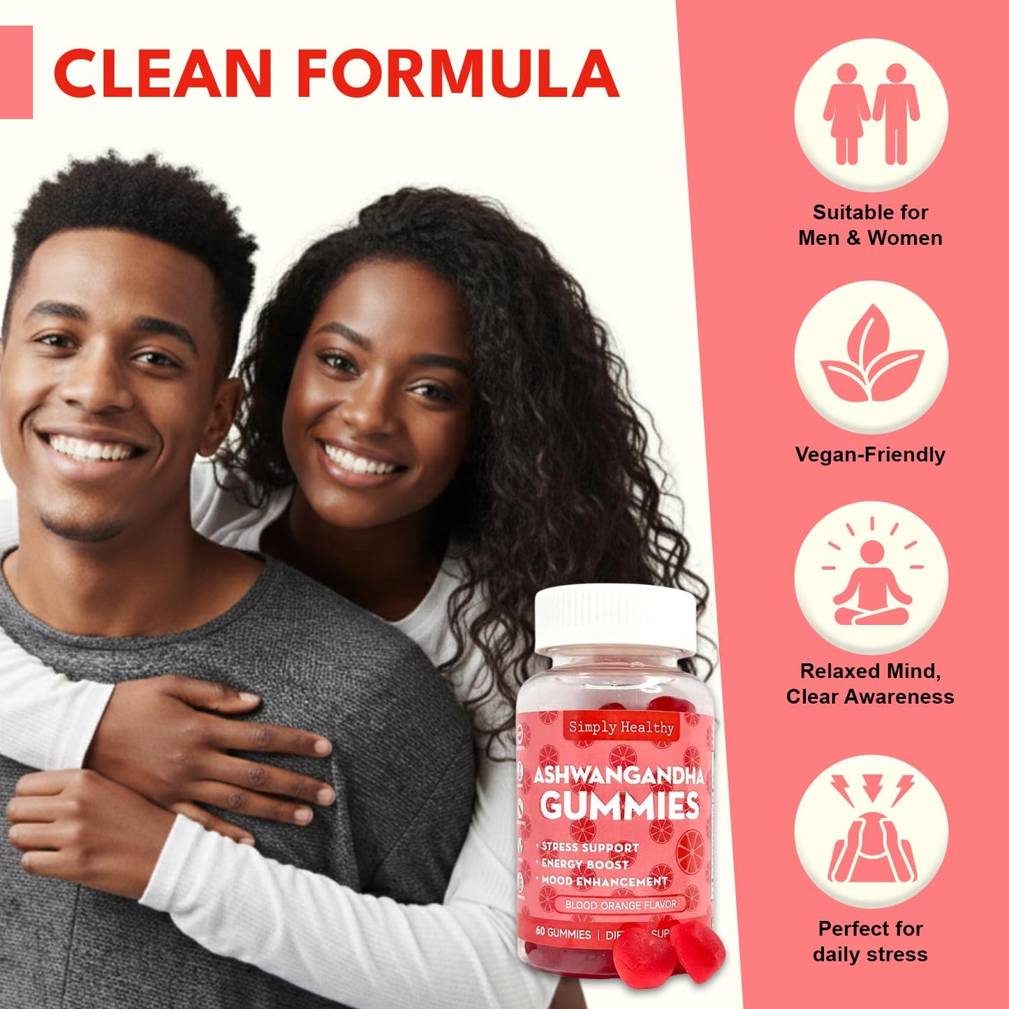 Simply Healthy Ashwagandha Gummies Gummy, 60 Gummies