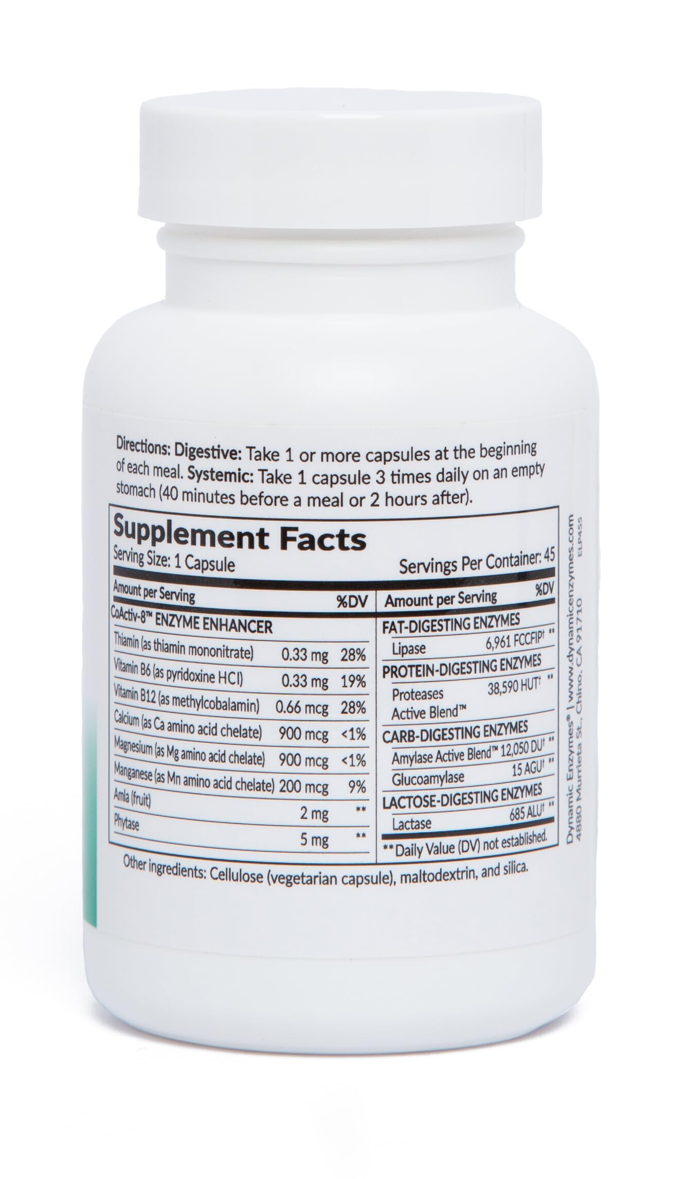 Dynamic Enzymes Lipase Plus Digestive Enzymes Capsule 45 Capsules