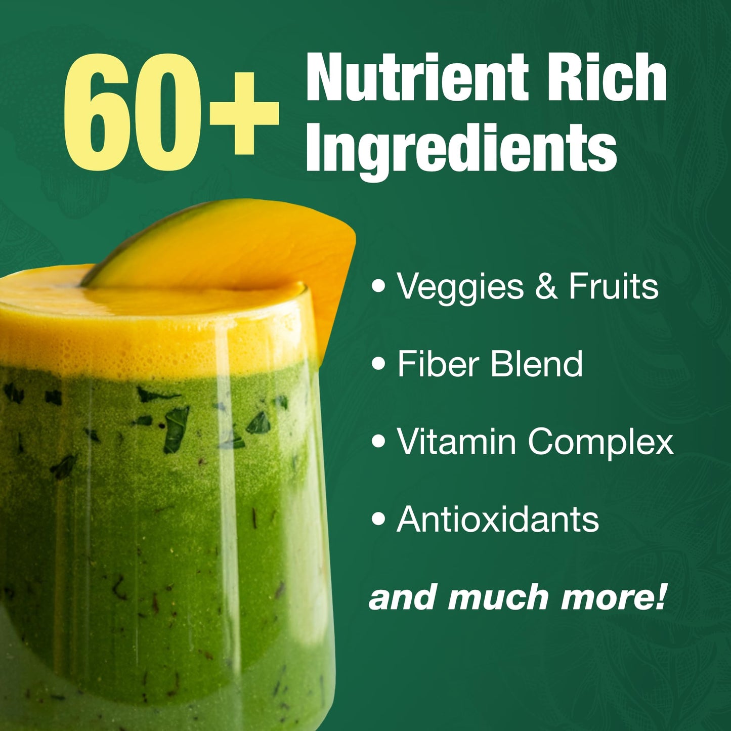 Total Tea Super Greens Powder Supplement, 21 Servings