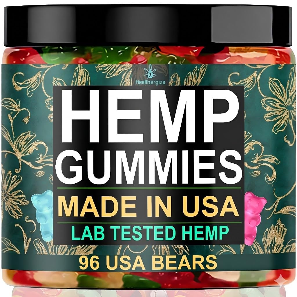 Healthergize Hemp Gummies for Sleep and Calm Relaxation Chewable, 96 Count