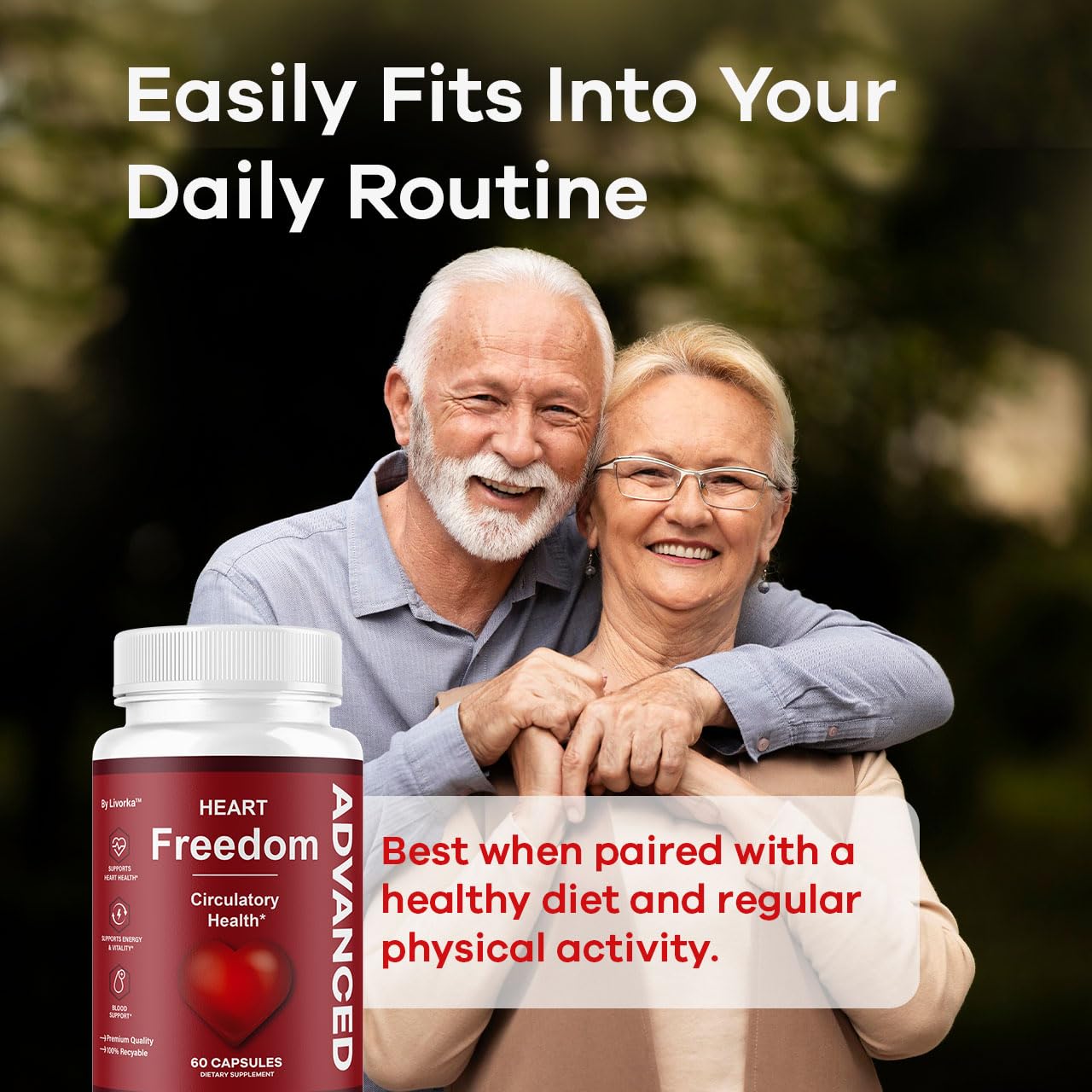 LIVORKA Heart Freedom Capsules, 60 Count