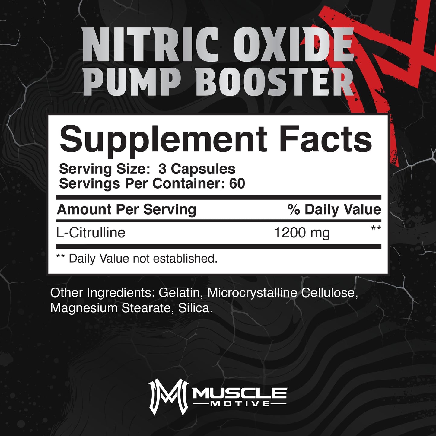 Muscle Motive Nitric Oxide Supplement for Men Capsule, 180 Capsules