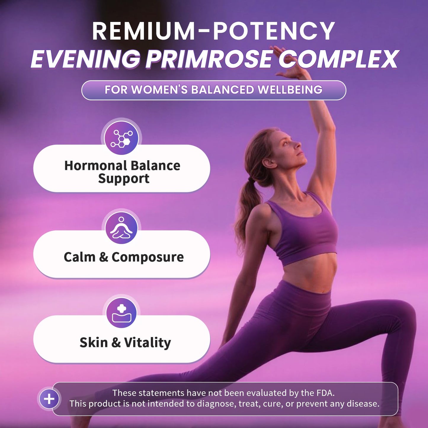Lukaree Evening Primrose Oil Complex for Women Softgels 180 Count