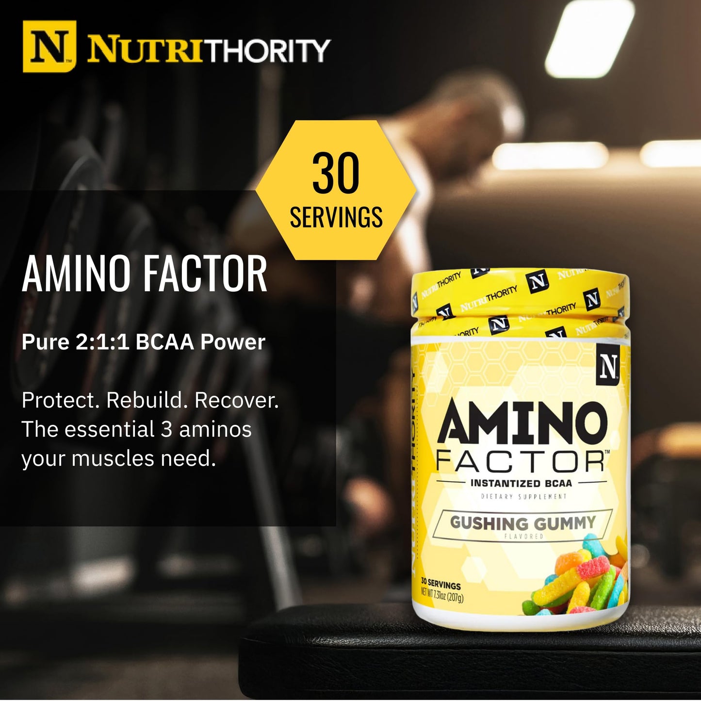 Nutrithority BCAA Powder 25 Servings