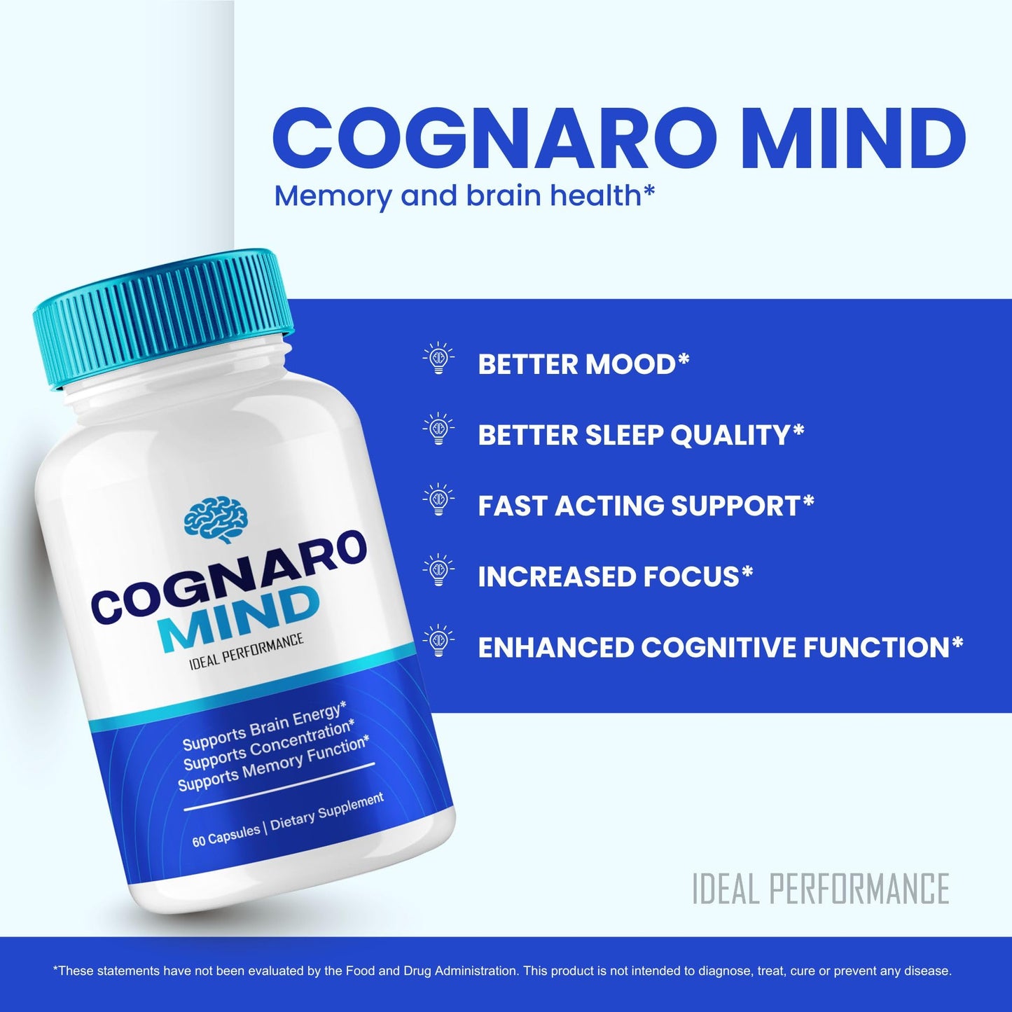 IDEAL PERFORMANCE Cognaro Mind Capsules 180 Count