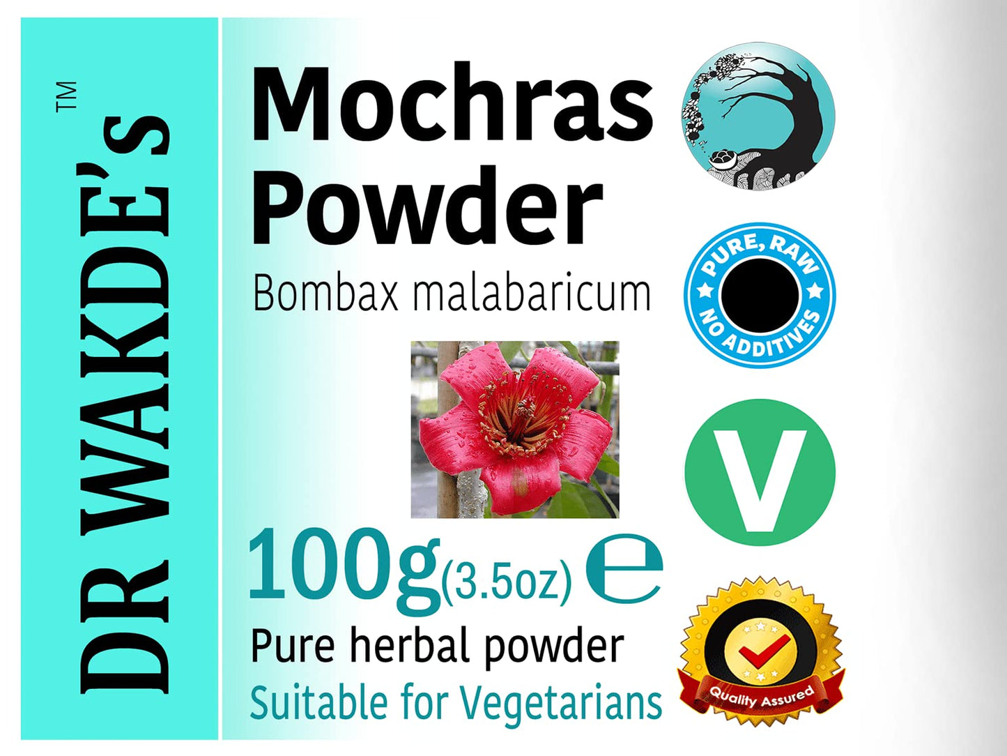 DR WAKDE's Mochras Powder (Bombax malabaricum), 3.53 oz