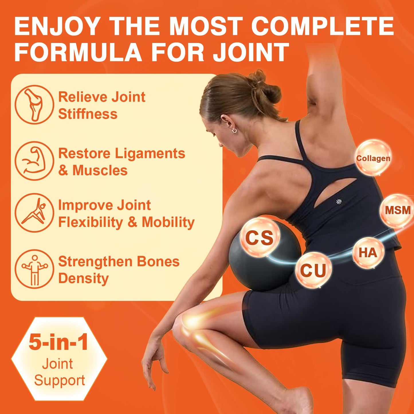 ZEBORA Multi Collagen Peptides Powder with MSM & CS, 1.1 Ounce