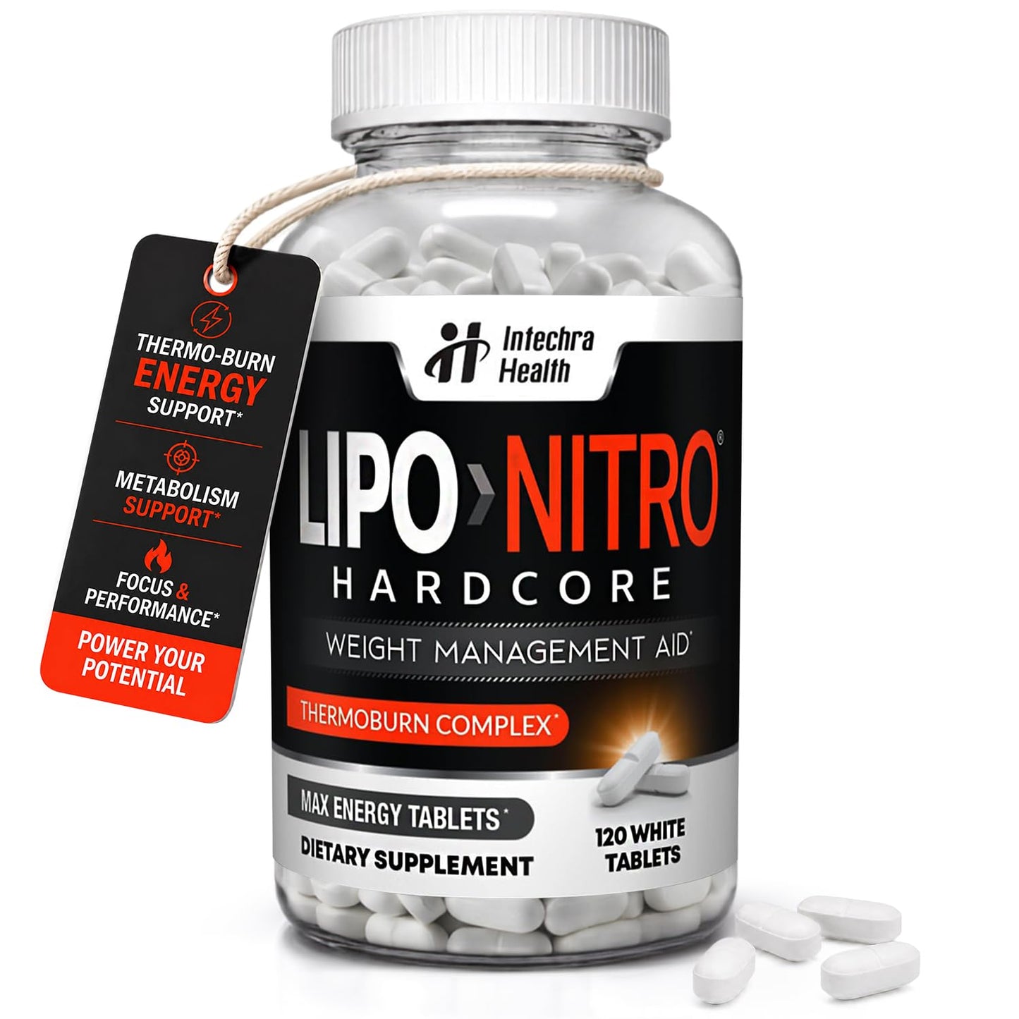 LipoNitro Thermo-Burn Diet Pills Tablets 120 Count