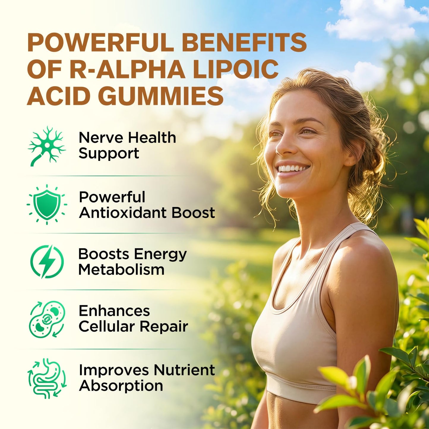 Hovika Alpha Lipoic Acid Gummies 600mg with Benfotiamine, Magnesium, NAC, Vitamin C & B12 for Nerve Support, Antioxidant and Energy & Metabolic, Vegan, Sugar Free, Pineapple Flavor, 60 Gummies
