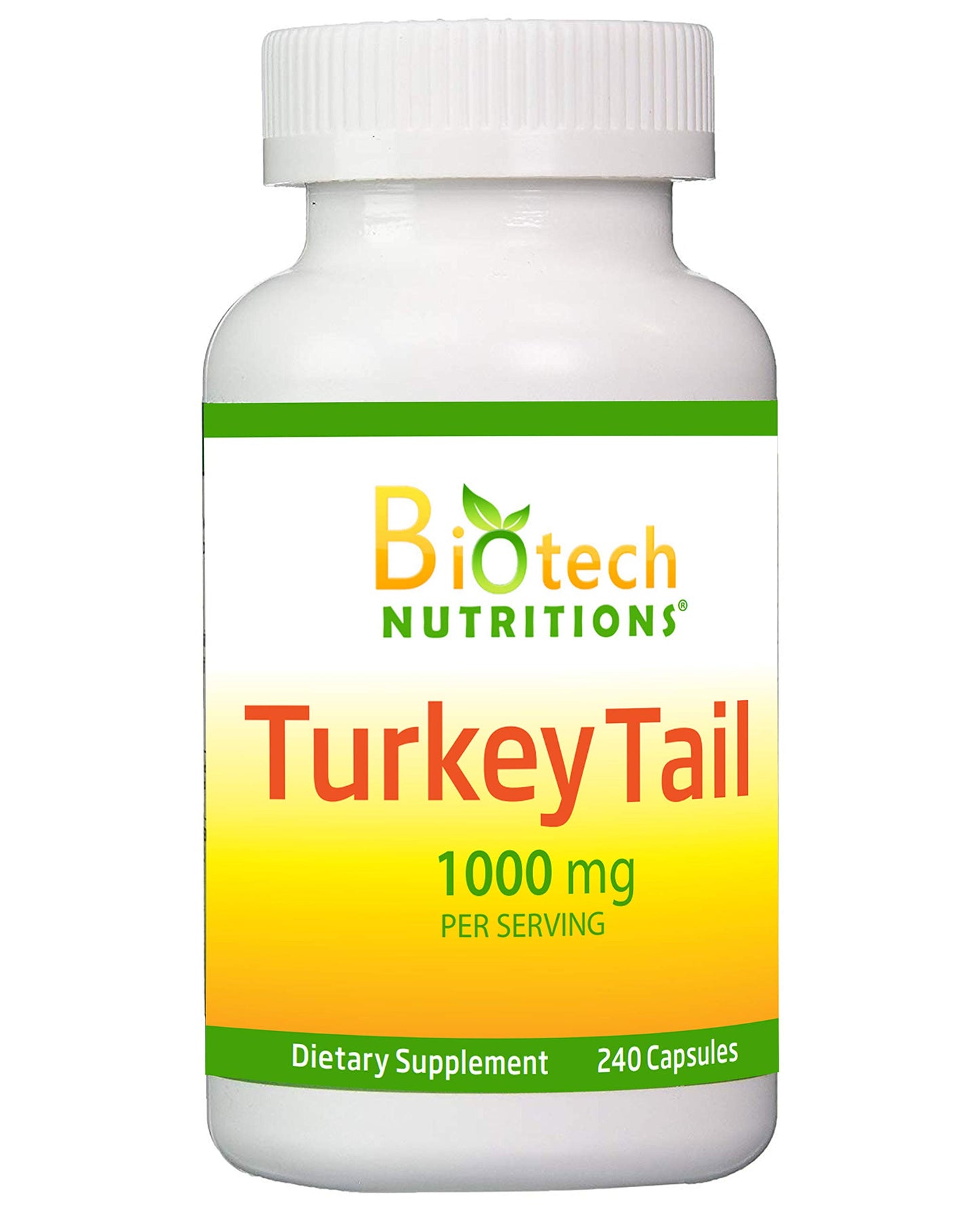 Biotech Nutritions Turkey Tail Mushroom 1000 mg per serving 240 Capsules