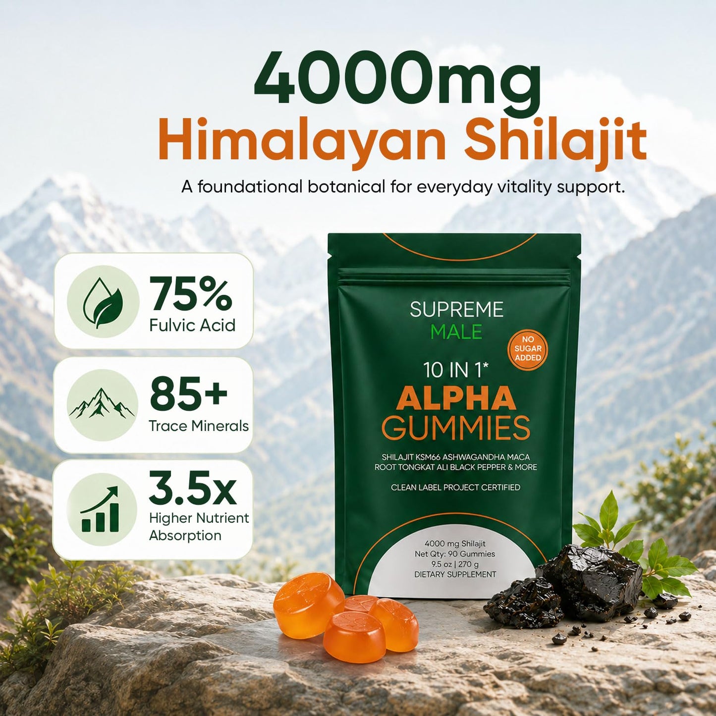 KXVUDE Supreme Male Alpha Gummies, 60 Count