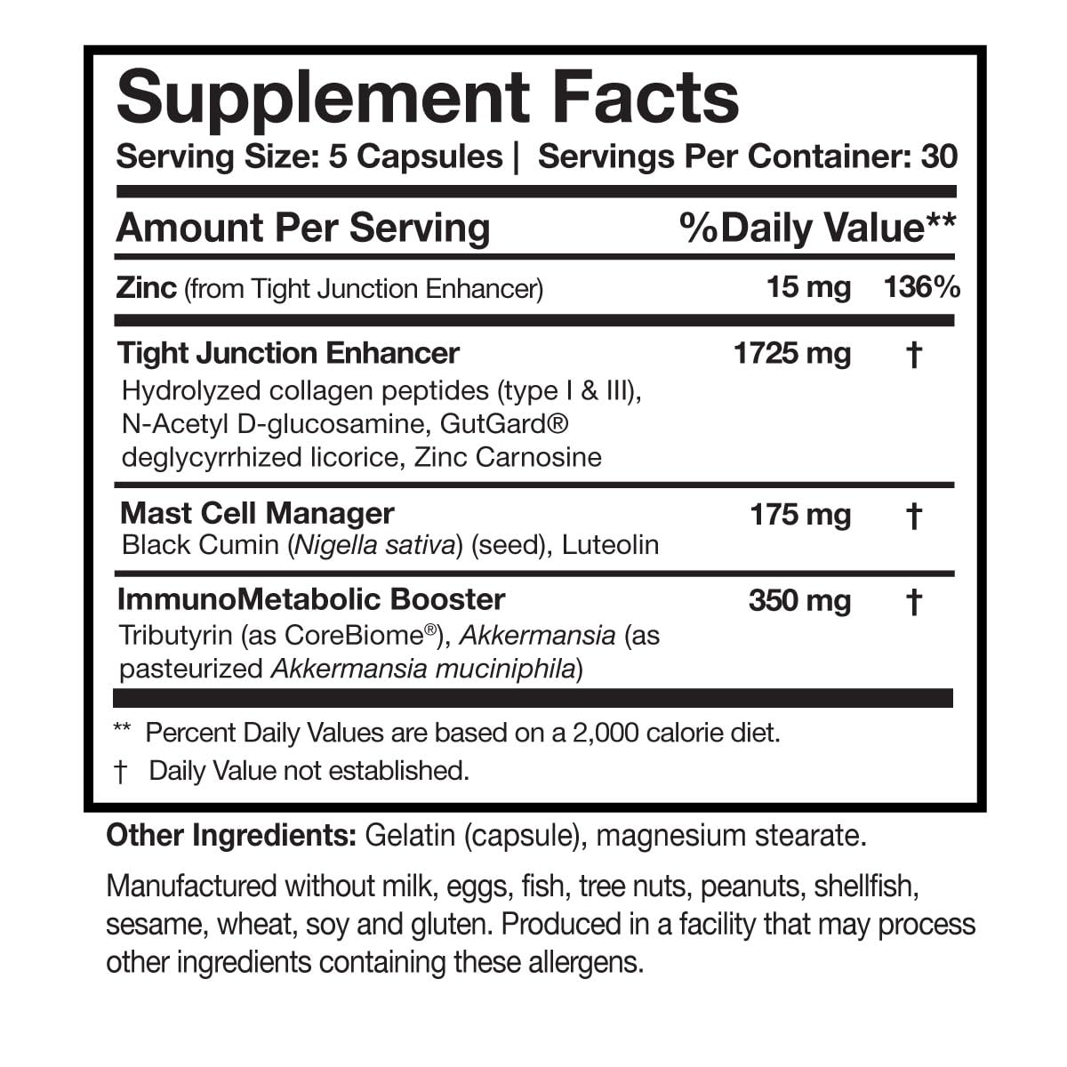 Researched Nutritionals RenewGut Thrive Capsules, 150 Count