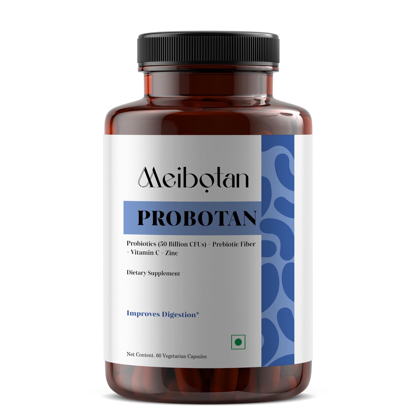 MEIBOTAN Probiotics 50 Billion CFU - 20 Strains +FOS - Immune, Digestive & Gut Health - for Women, 60 Capsules
