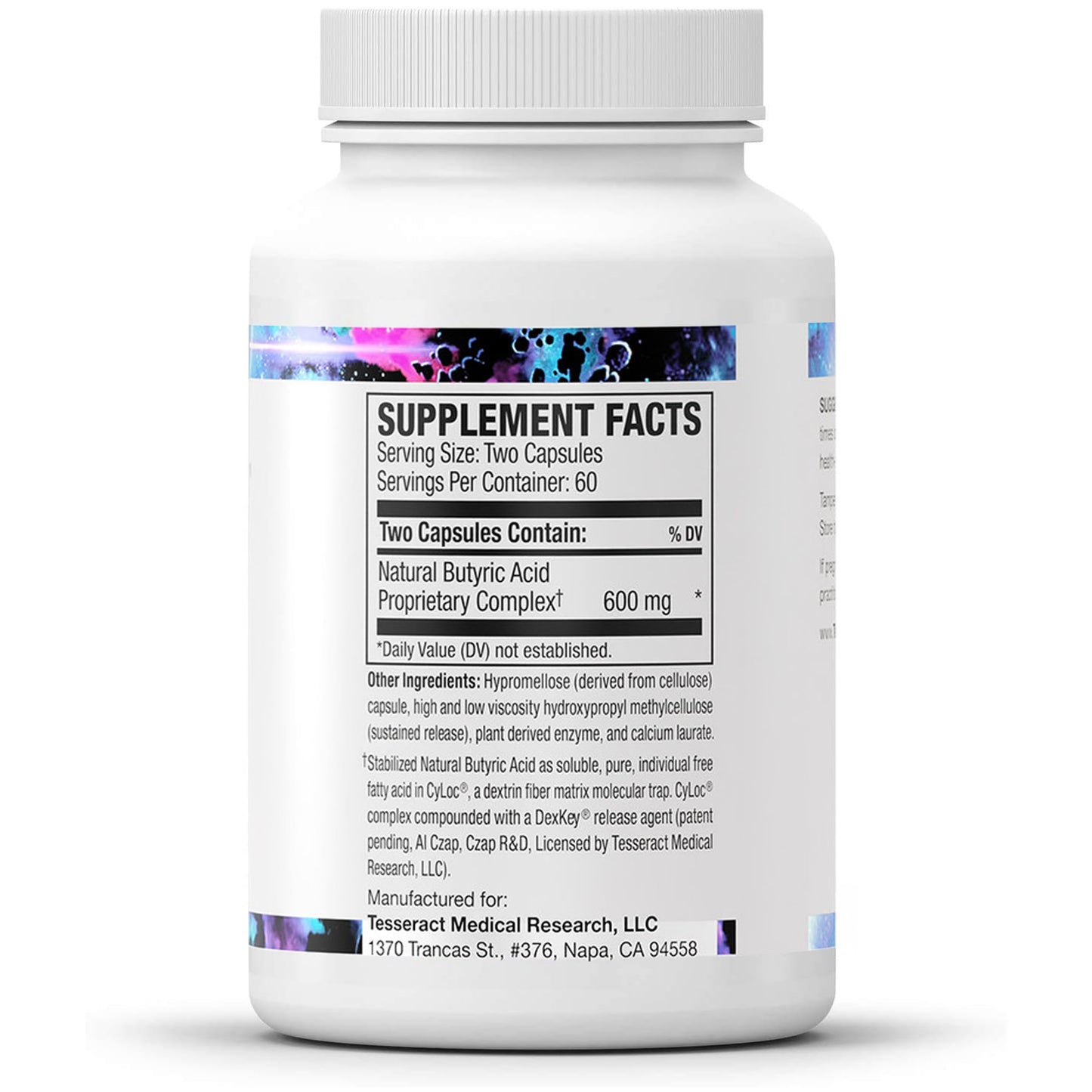 Tesseract Medical Research Ultra Gut and Immune Health Combo, Butyric Acid Complex Gut Health Supplement and Quercetin Immune Support Supplement, Capsules, 210