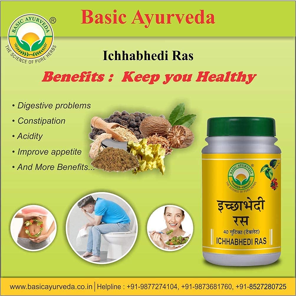 iqra Basic Ayurveda Ichhabhedi Ras Tablet, 40 Tablets