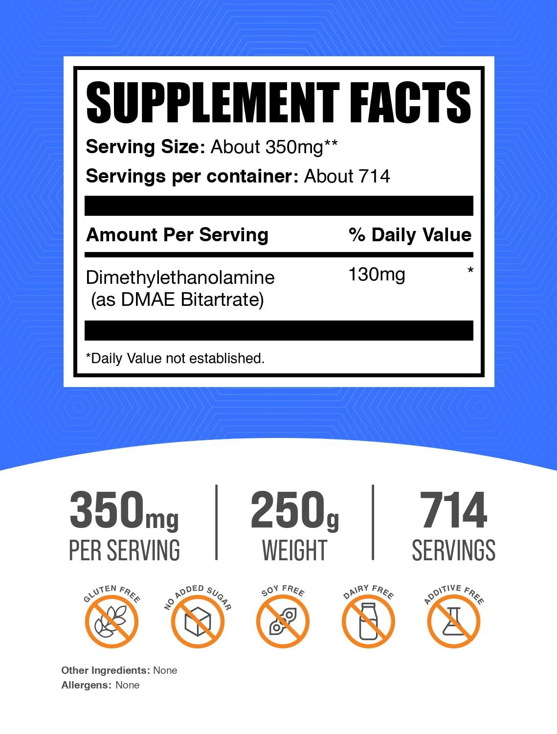 BulkSupplements DMAE Bitartrate Powder 8.82 oz